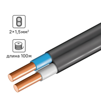Изображение товара Кабель ВВГпнг(А)-LS 2x1.5 0.66 кВ 100 м Изображение товара Кабель ВВГпнг(А)-LS 2x1.5 0.66 кВ 100 м