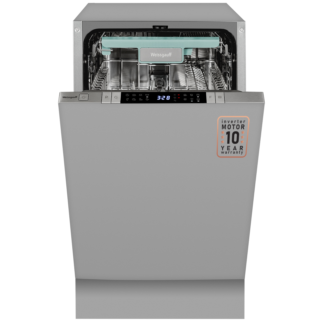 Изображение товара Встраиваемая посудомоечная машина Weissgauff BDW 4150 Touch DC Inverter Wi-Fi 44.8 см 8 программ