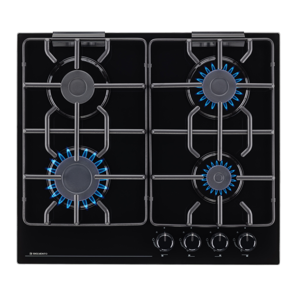 Изображение товара Газовая варочная панель Delvento V60H40S000 4 конфорки черная встраиваемая
