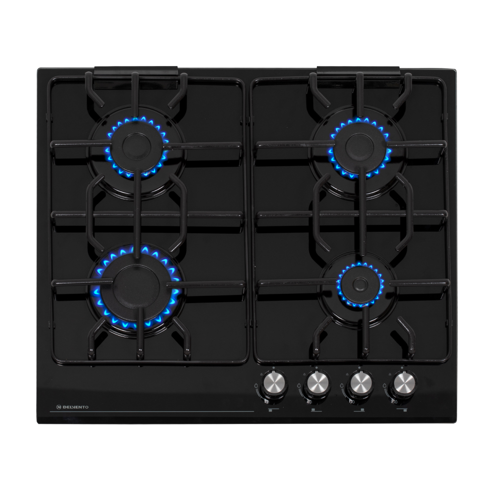 Изображение товара Газовая варочная панель Delvento V60H40S088 4 конфорки черная встроенная