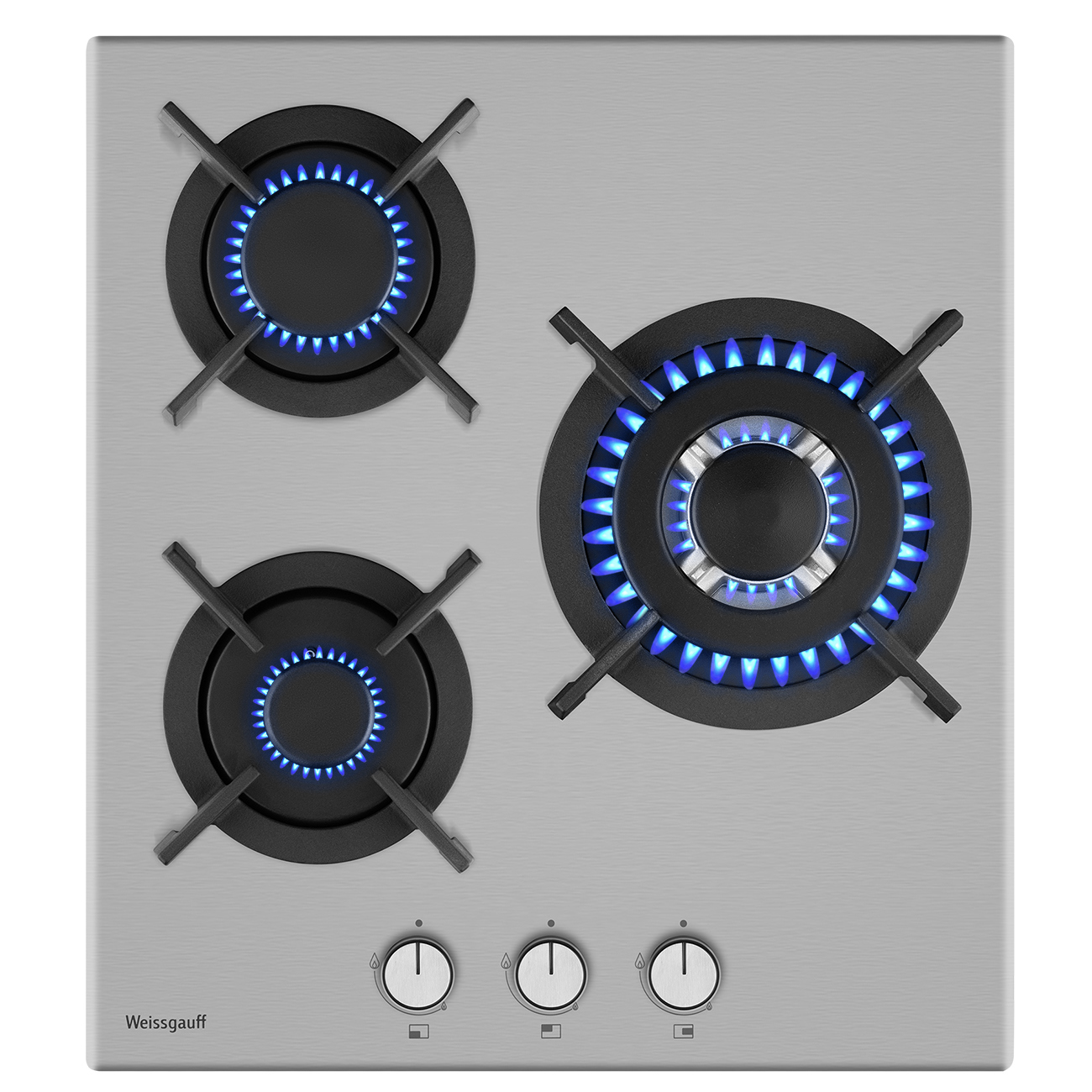 Изображение товара Газовая варочная панель Weissgauff HGG 431 XRV 45 см 3 конфорки