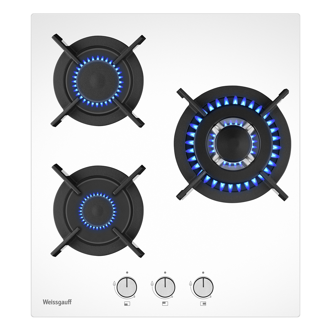 Изображение товара Газовая варочная панель Weissgauff HGG 451 WV 45 см 3 конфорки белая