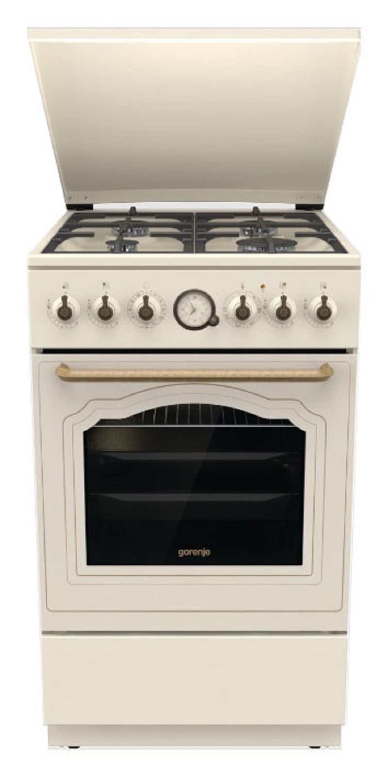 Изображение товара Газовая плита с духовкой Gorenje GKS5B70CLI 50x85 см ретро дизайн