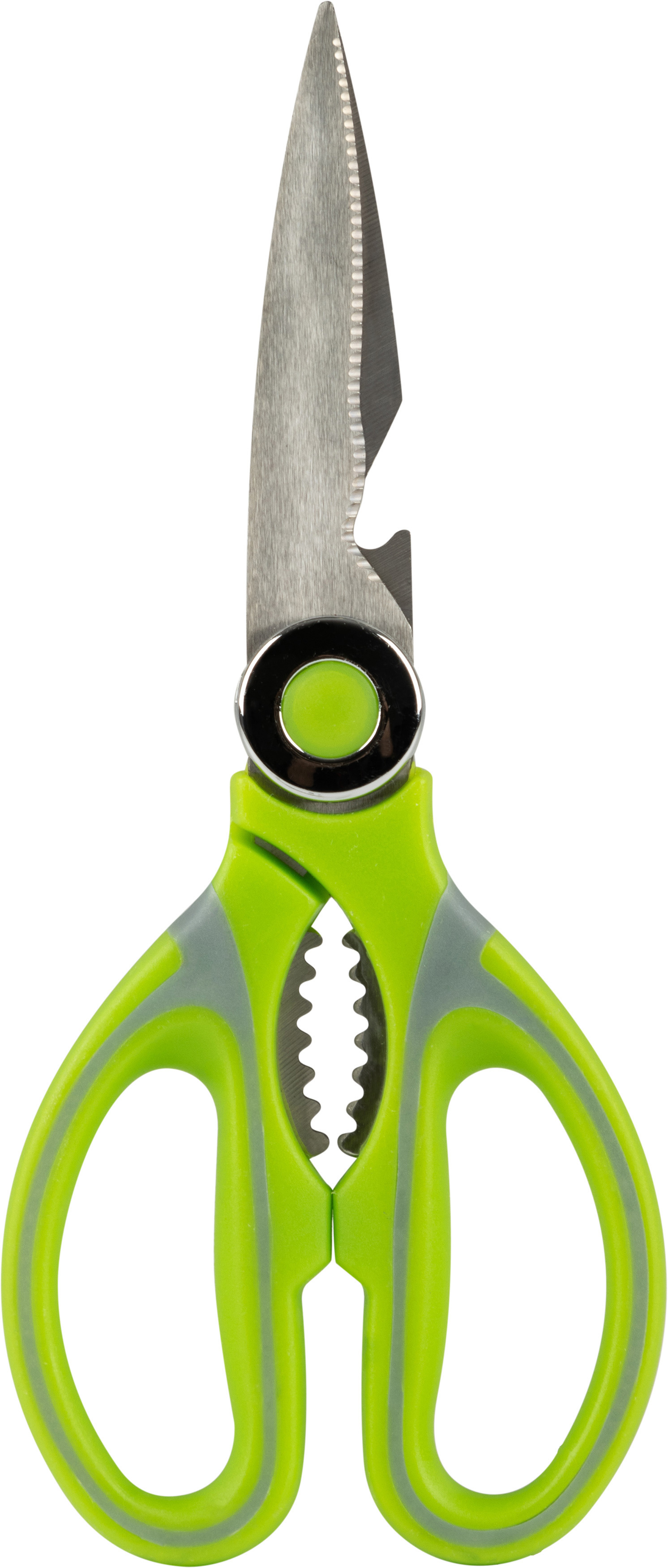 Изображение товара Кухонные ножницы Mallony 20 см сталь пластик зеленый многофункциональный инструмент