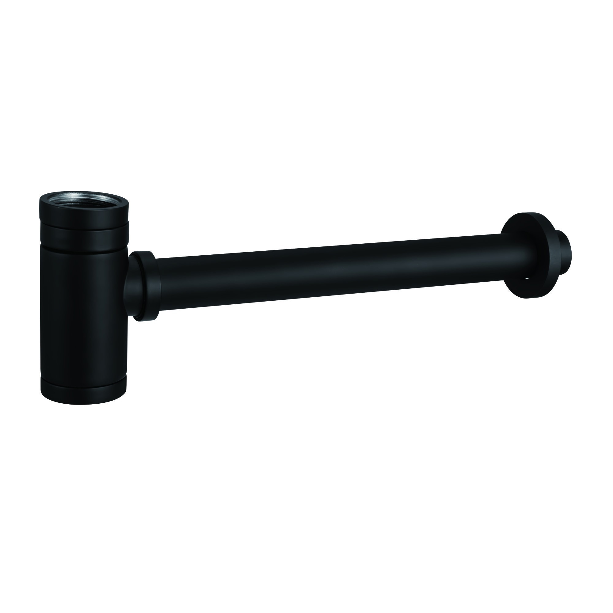 Изображение товара Сифон для раковины Savol D32 мм черный латунь мокрый затвор телескопический