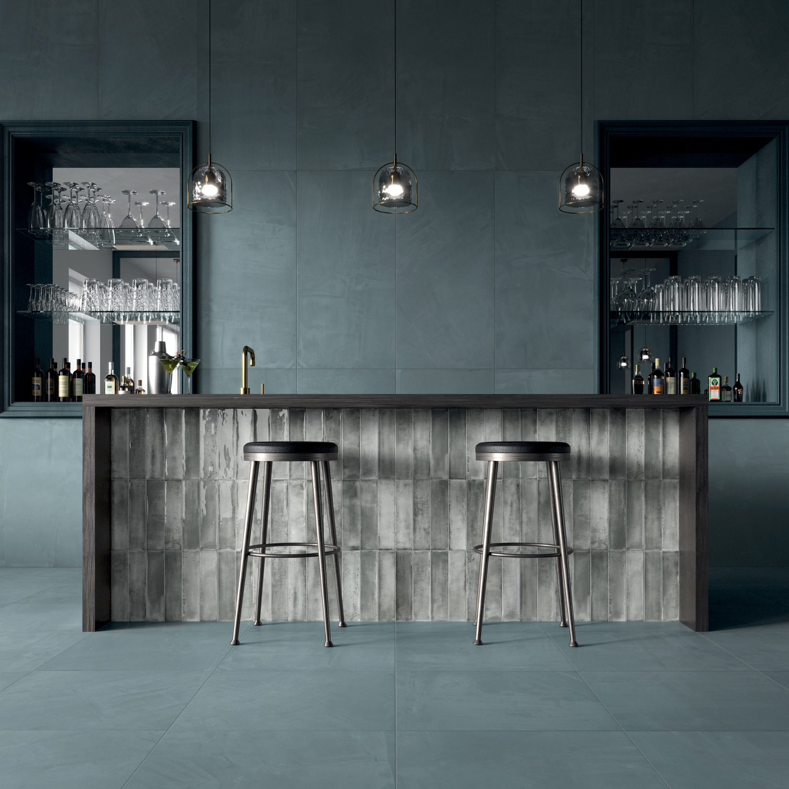 Изображение товара Плитка керамогранит Dado Paint Blue 60x120 см для пола и стен, Италия