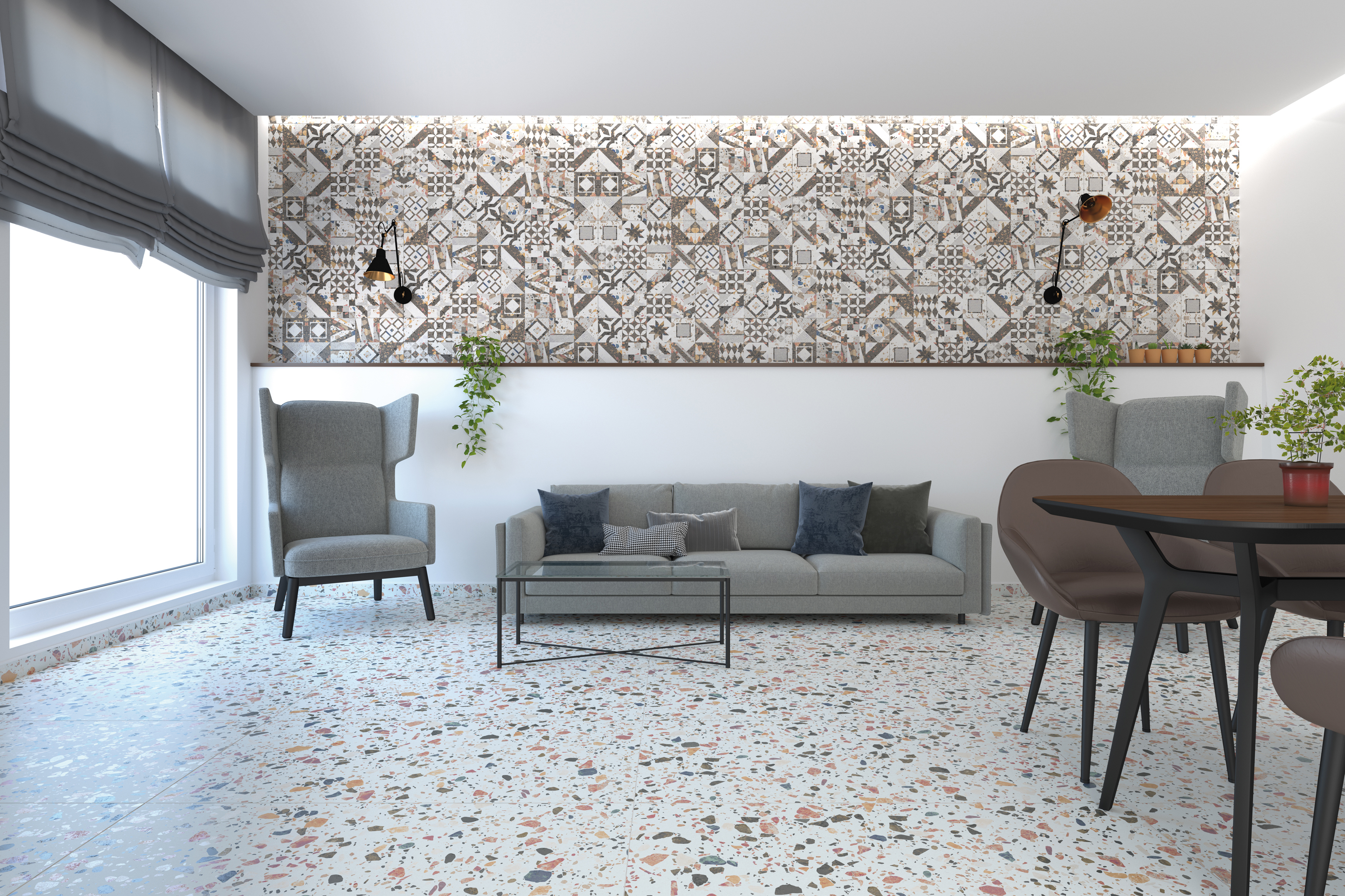 Изображение товара Керамогранит Azzo White 60x120 белый для интерьера 1.44 м²