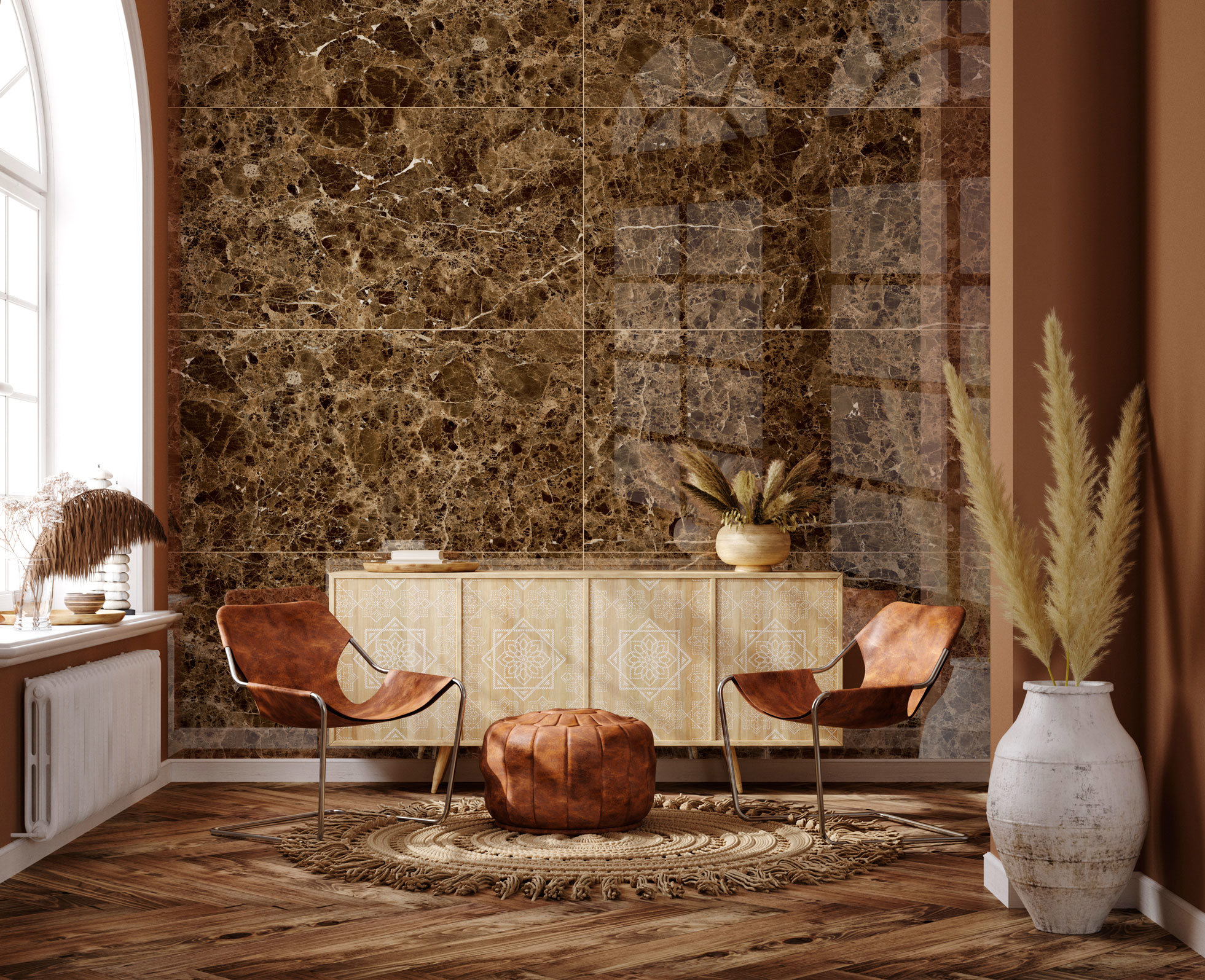 Изображение товара Керамогранит Global Tile Dark Emperador_GT GT120604904HPR 60x120см 1.44 м² цвет коричневый