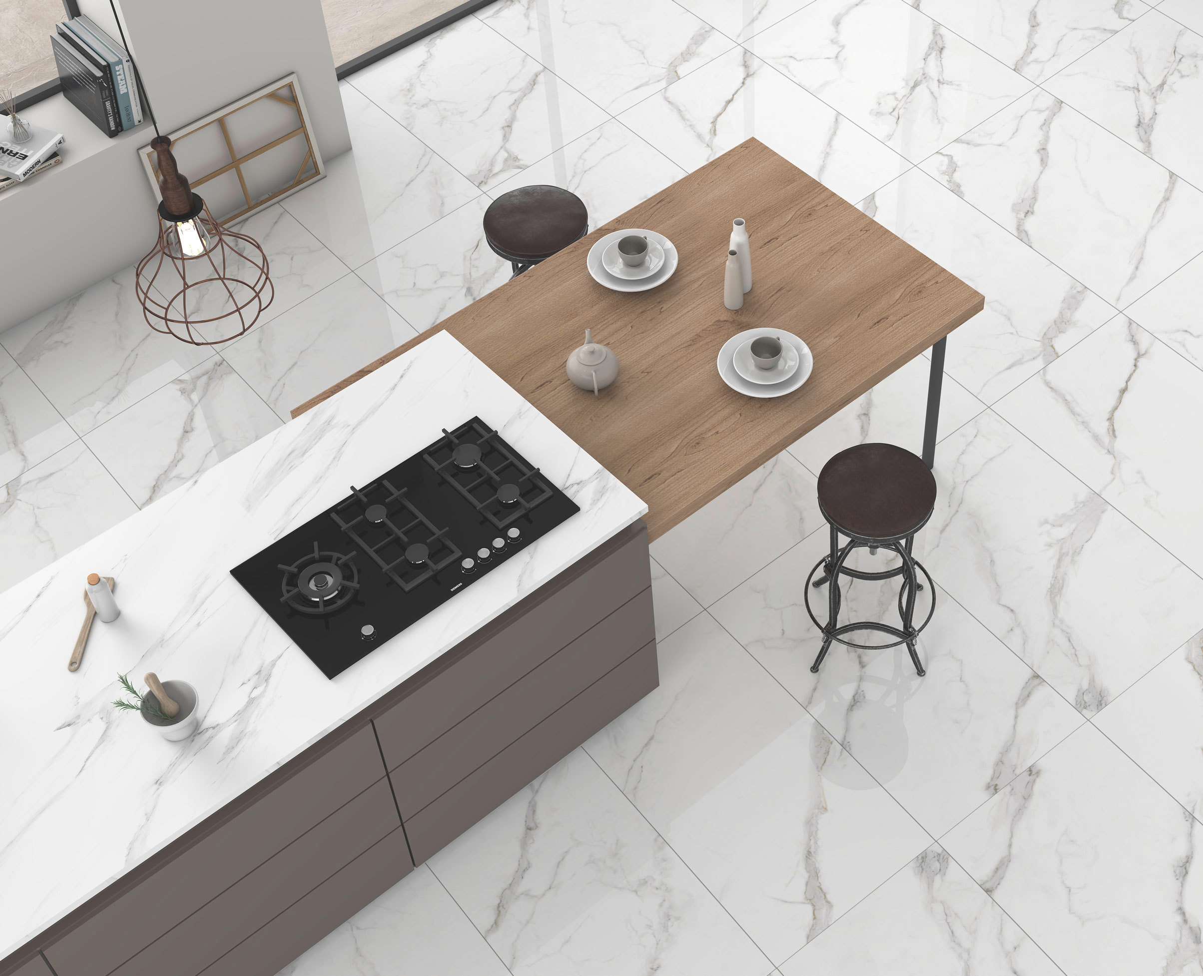Изображение товара Керамогранит Global Tile Monza_GT GT120607803PR 60x120см 1.44 м² цвет белый