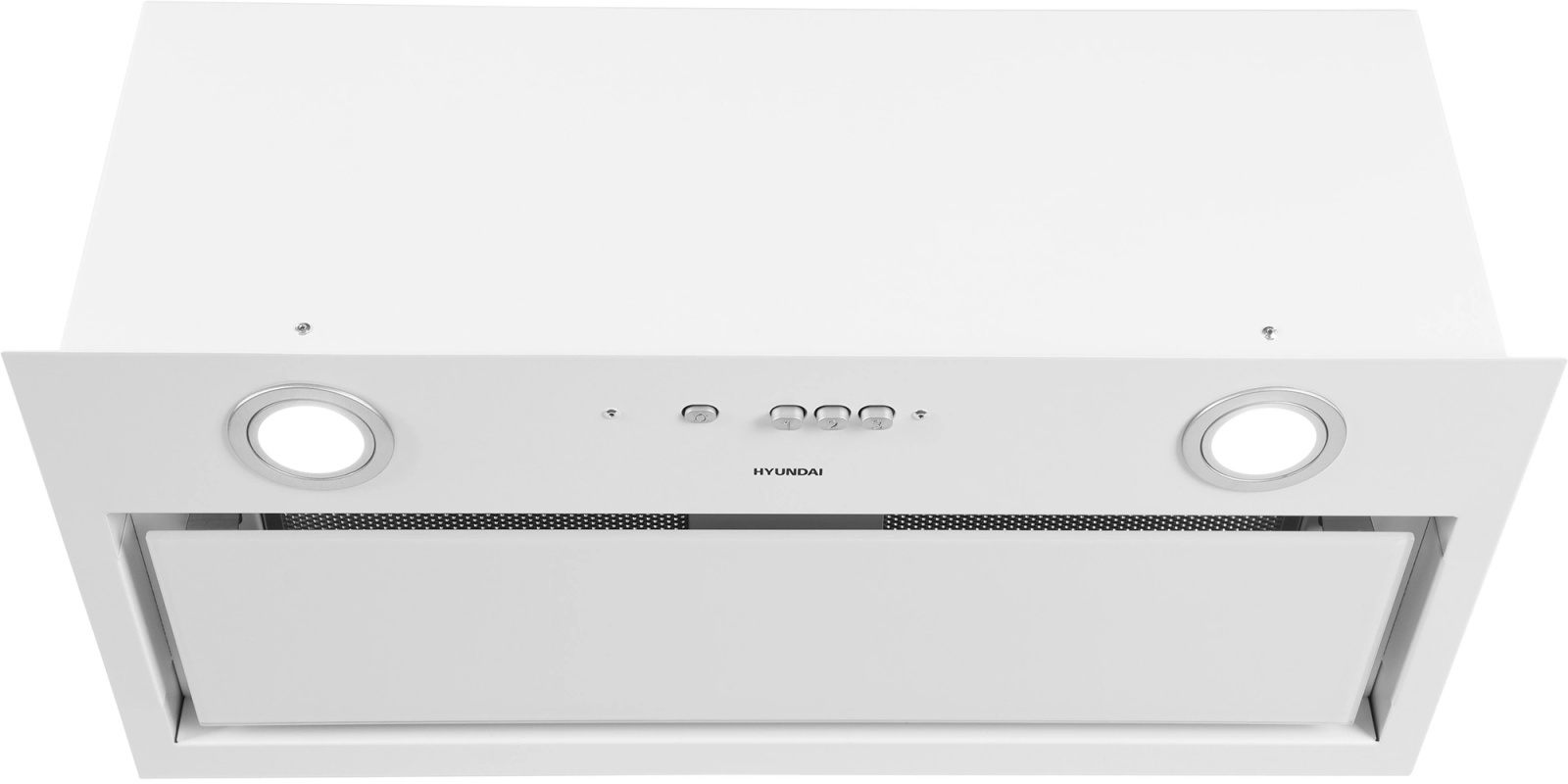Изображение товара Встраиваемая вытяжка Hyundai HBB 6036 WG белая 350 м³/ч 24.1 см
