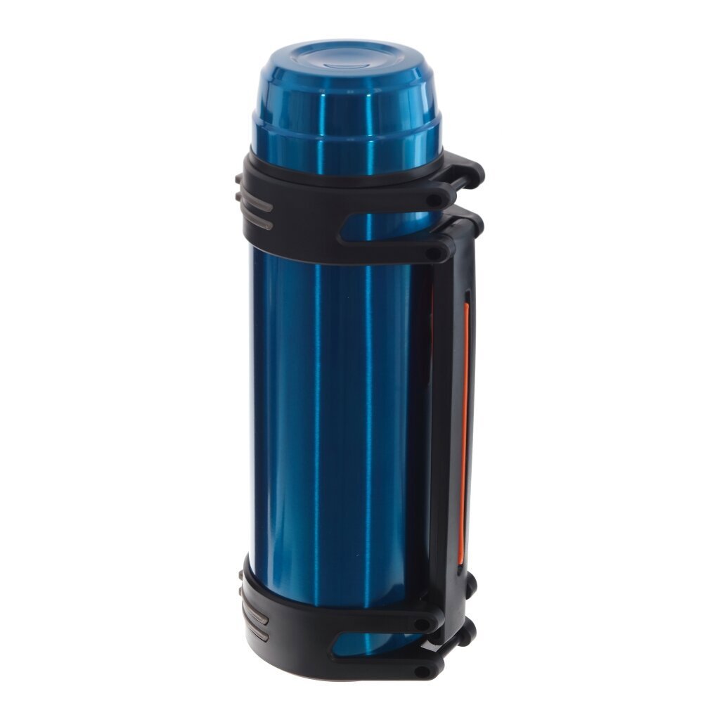 Изображение товара Термос металлический 1900 мл синий с винтовой пробкой и ручкой