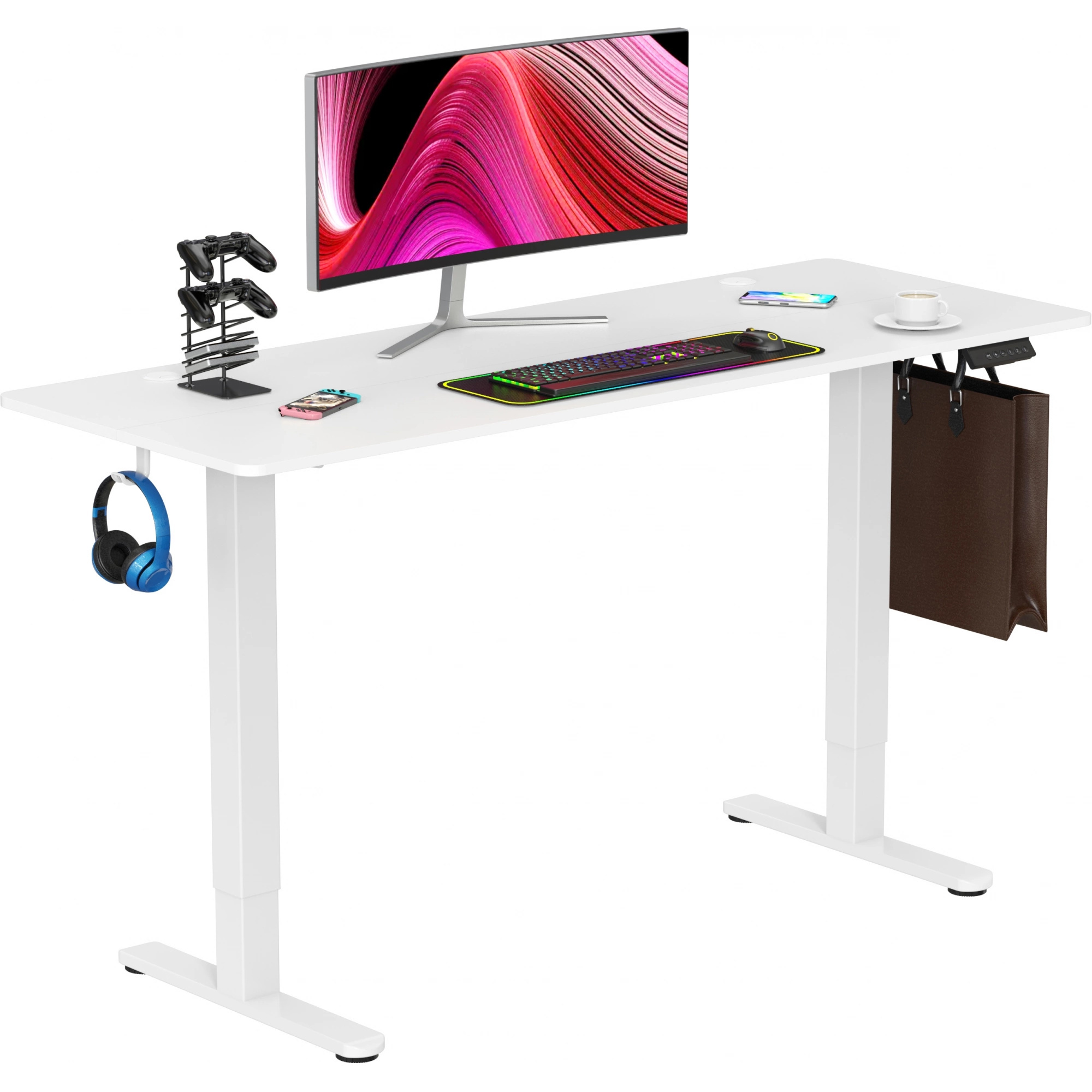 Изображение товара Стол для компьютера Cactus CS-EDL-WWT регулируемый 160x71x60 см белый