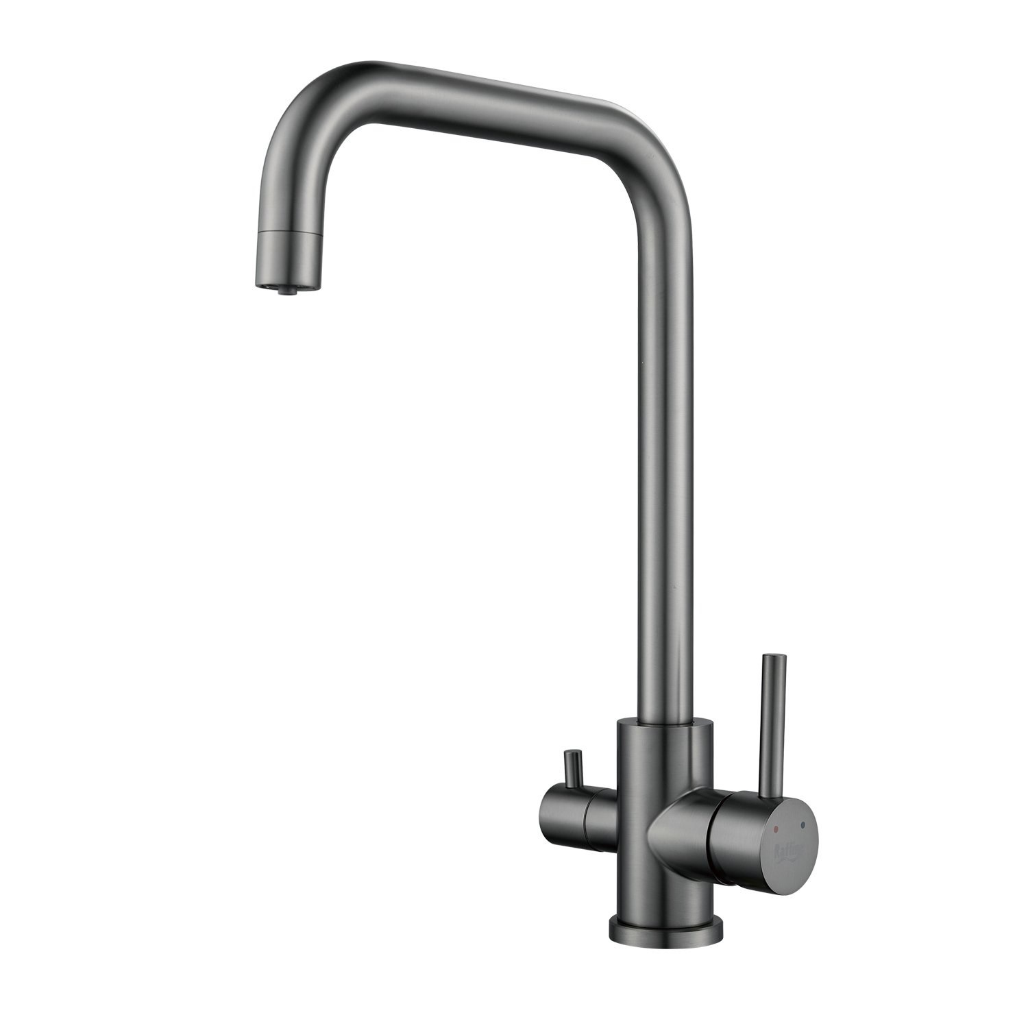 Изображение товара Смеситель для кухни Raffine F118T матовая сталь поворотный аэратор 27 см