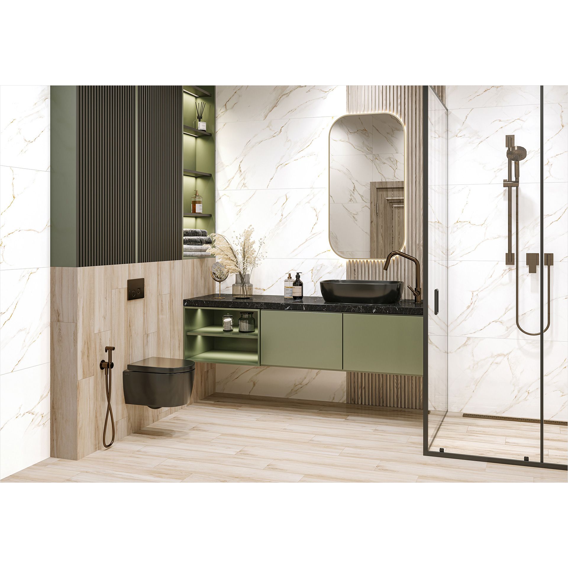 Изображение товара Керамогранит Alma Ceramica Nevada 60x120см белый матовый для пола стен Россия