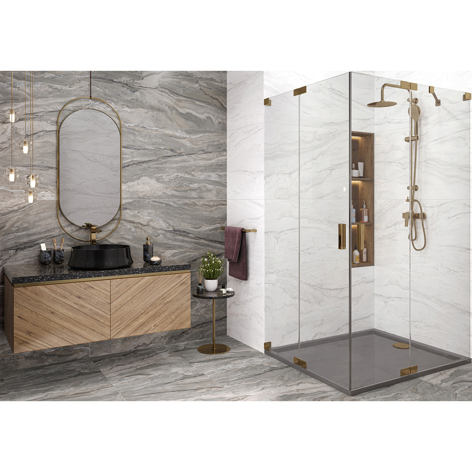 Изображение товара Керамогранит Alma ceramica Arcadia GFU60120ARC70L 60x120см 1.44 м² цвет серый/серебристый, цена за упаковку