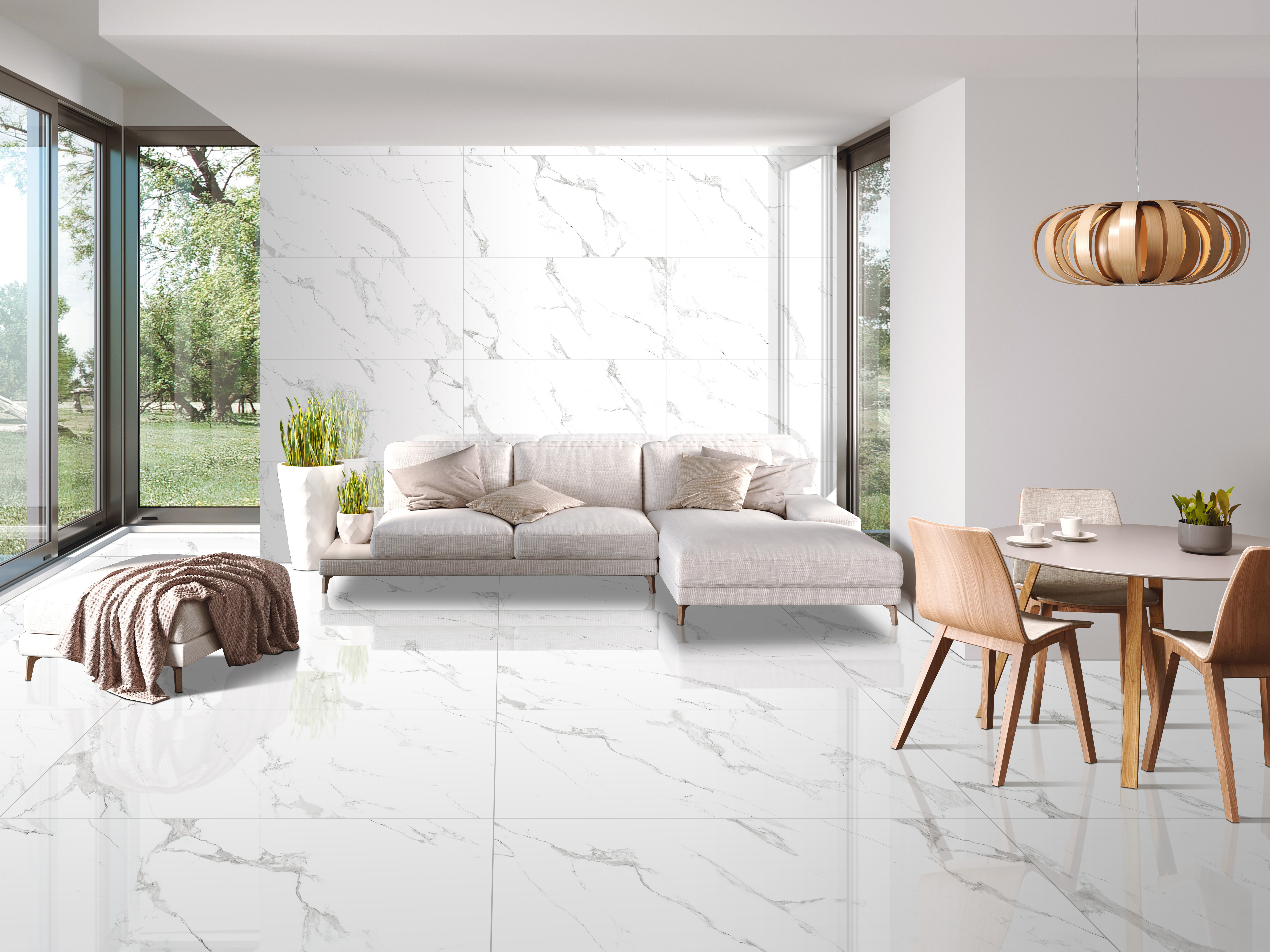 Изображение товара Керамогранит Azori Statuario Endles 60x120 см, белый, под камень