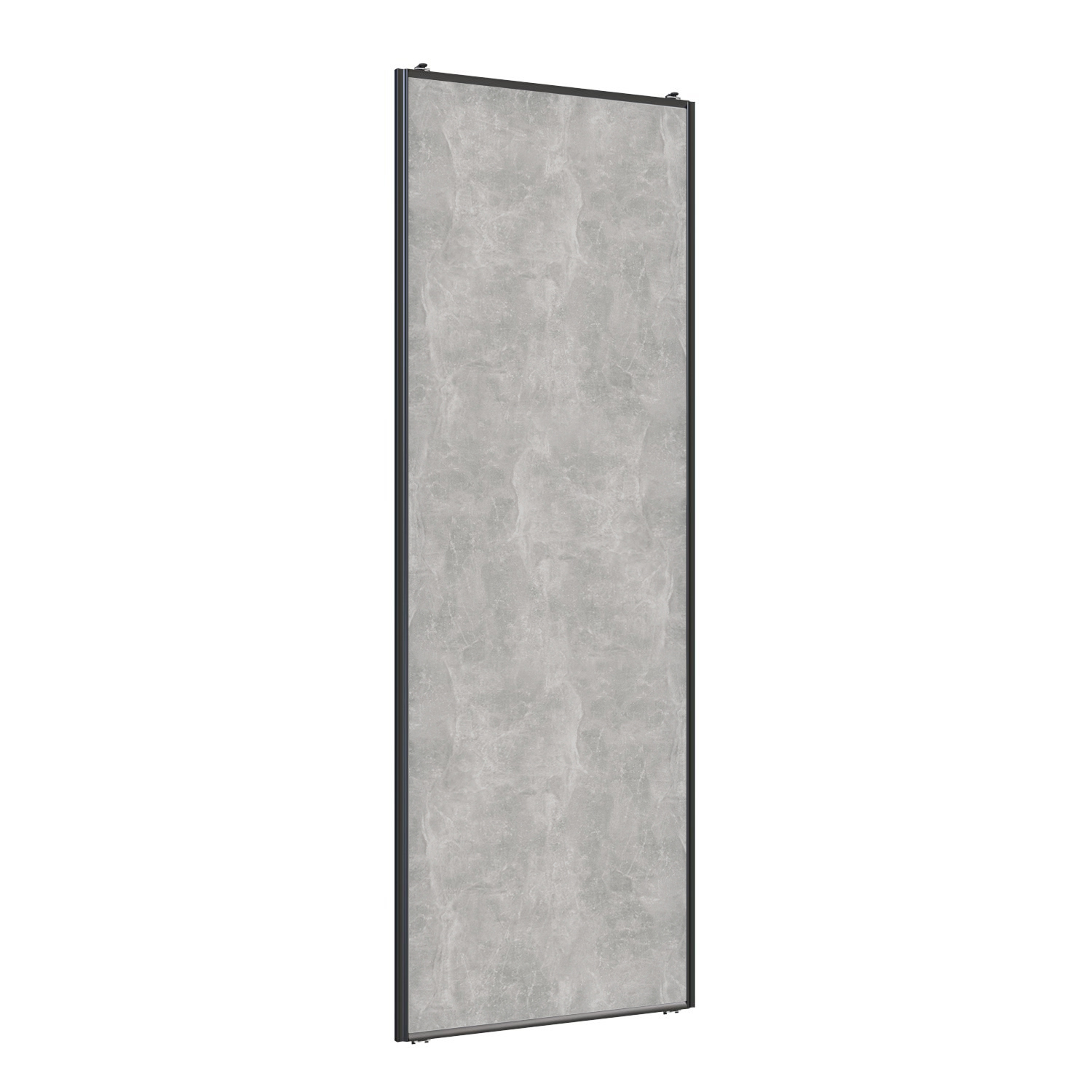 Изображение товара Дверь для шкафа-купе 245.50x80.40 см Черный и Ателье светлое ЛДСП сталь Россия