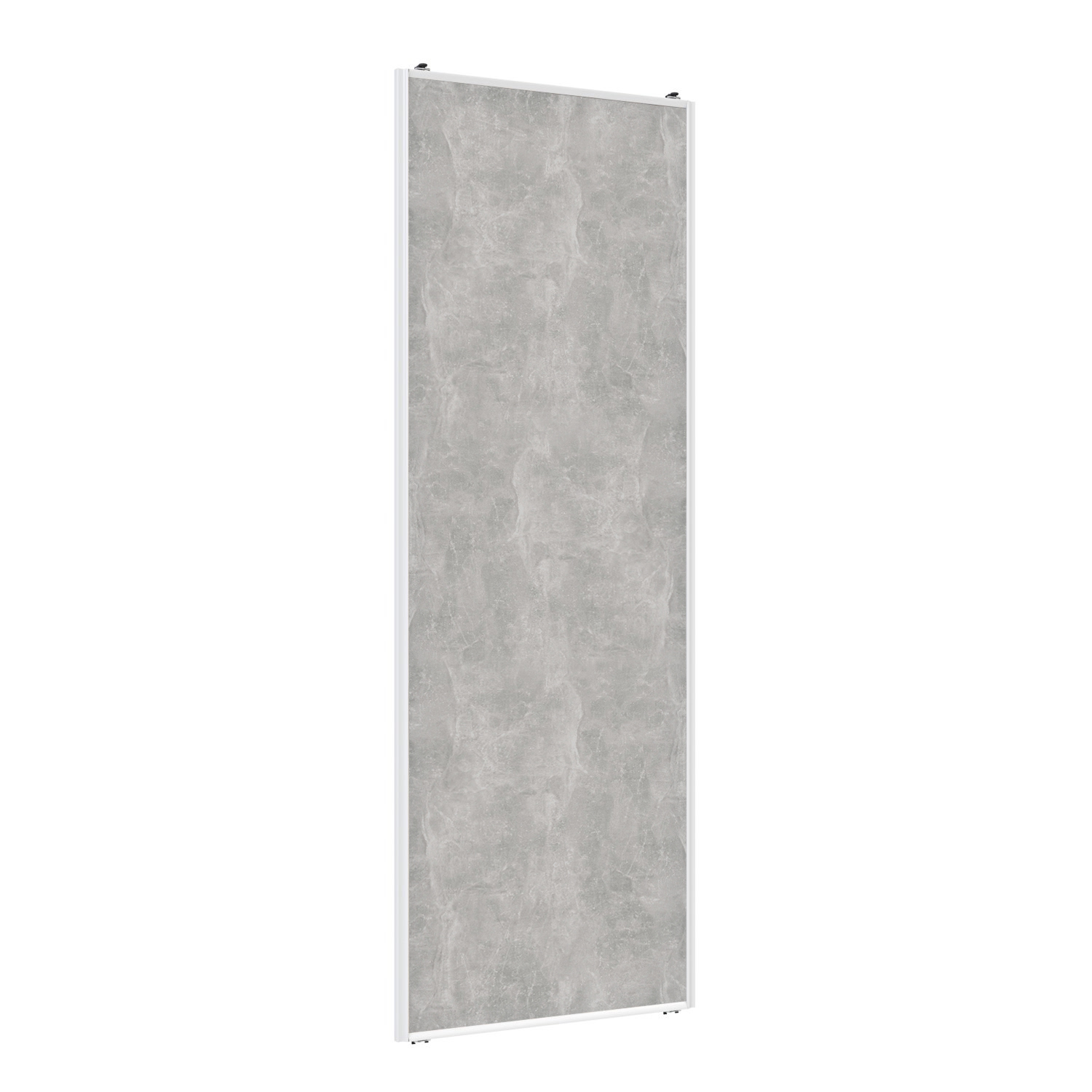 Изображение товара Дверь для шкафа-купе 245.50x60.40 см белый глянец/ателье светлое ЛДСП сталь