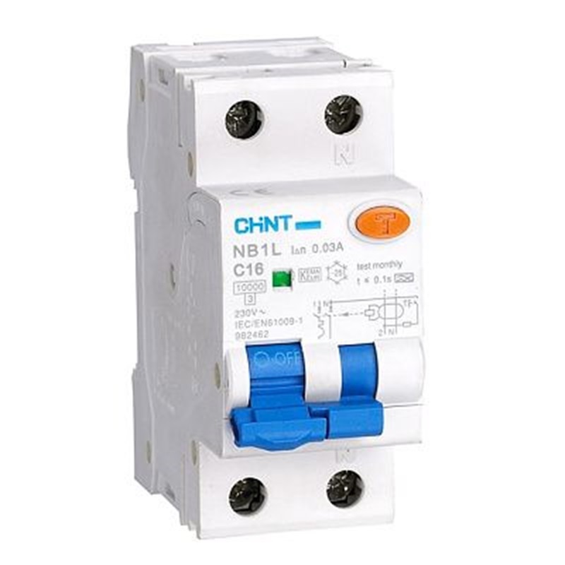 Изображение товара Дифференциальный автомат CHINT NB1L 1P+N C10 30мА, 10kA, надежная защита