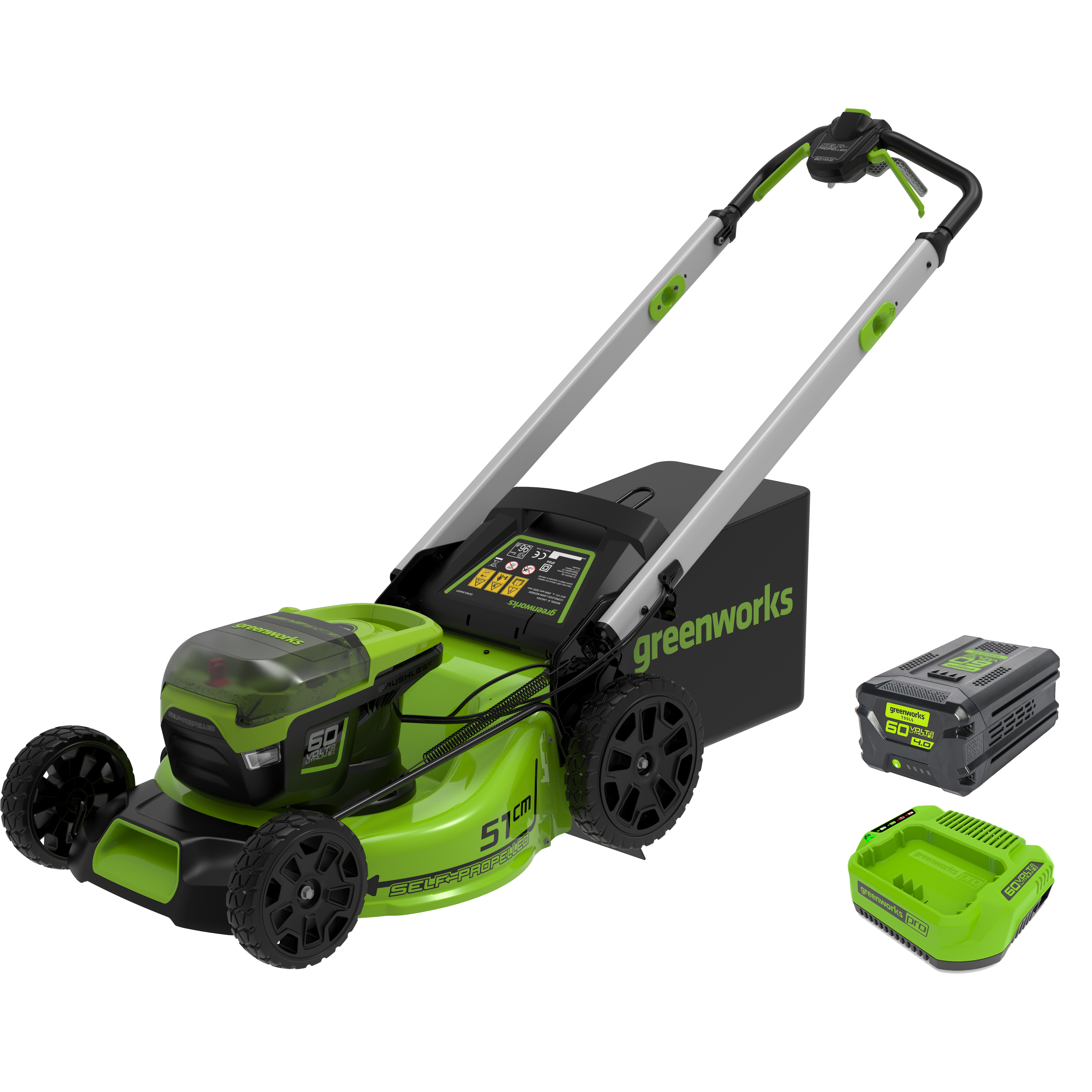 Изображение товара Газонокосилка аккумуляторная GreenWorks 2514307UB с бесщеточным двигателем