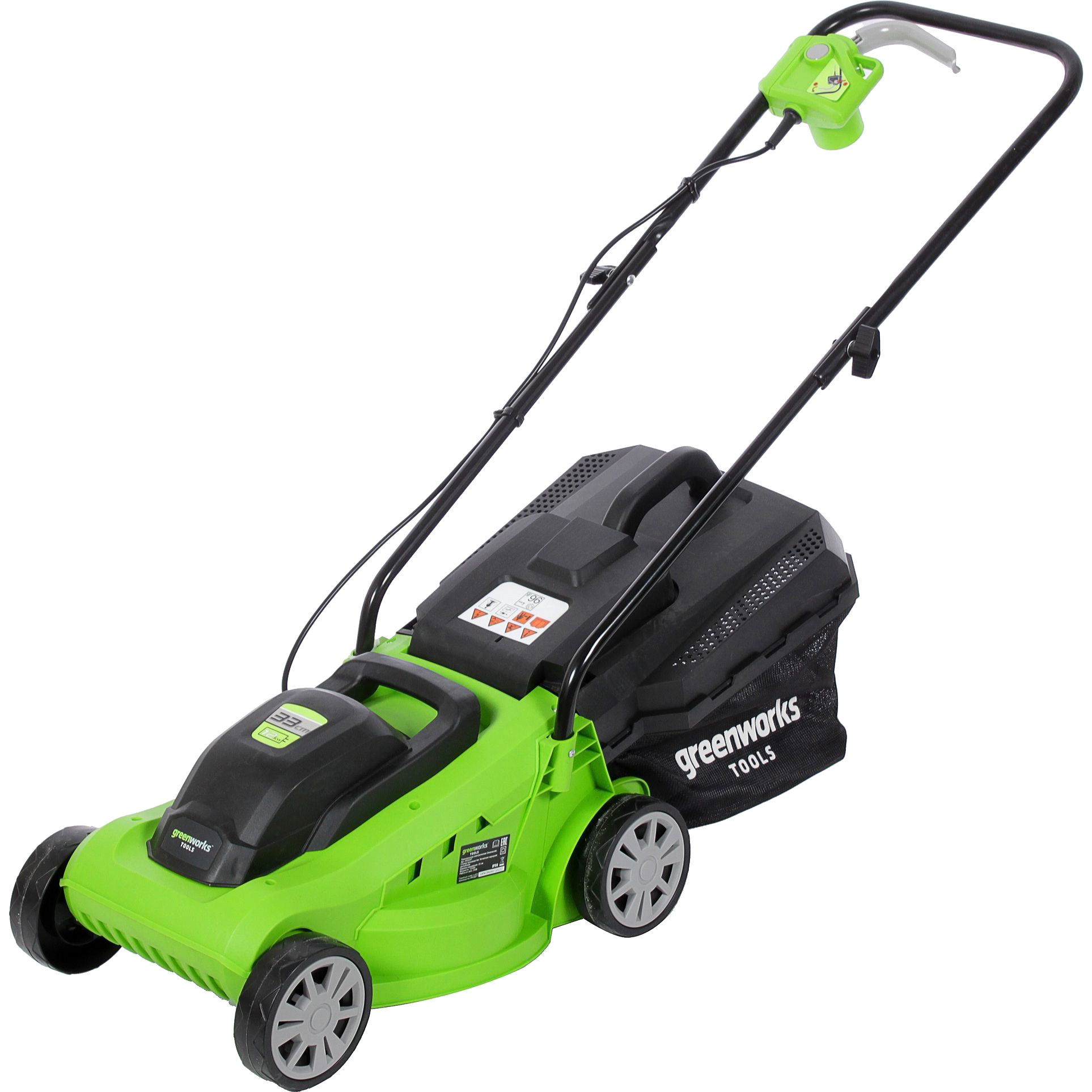 Изображение товара Газонокосилка электрическая GreenWorks GLM1232 1200 Вт 33 см