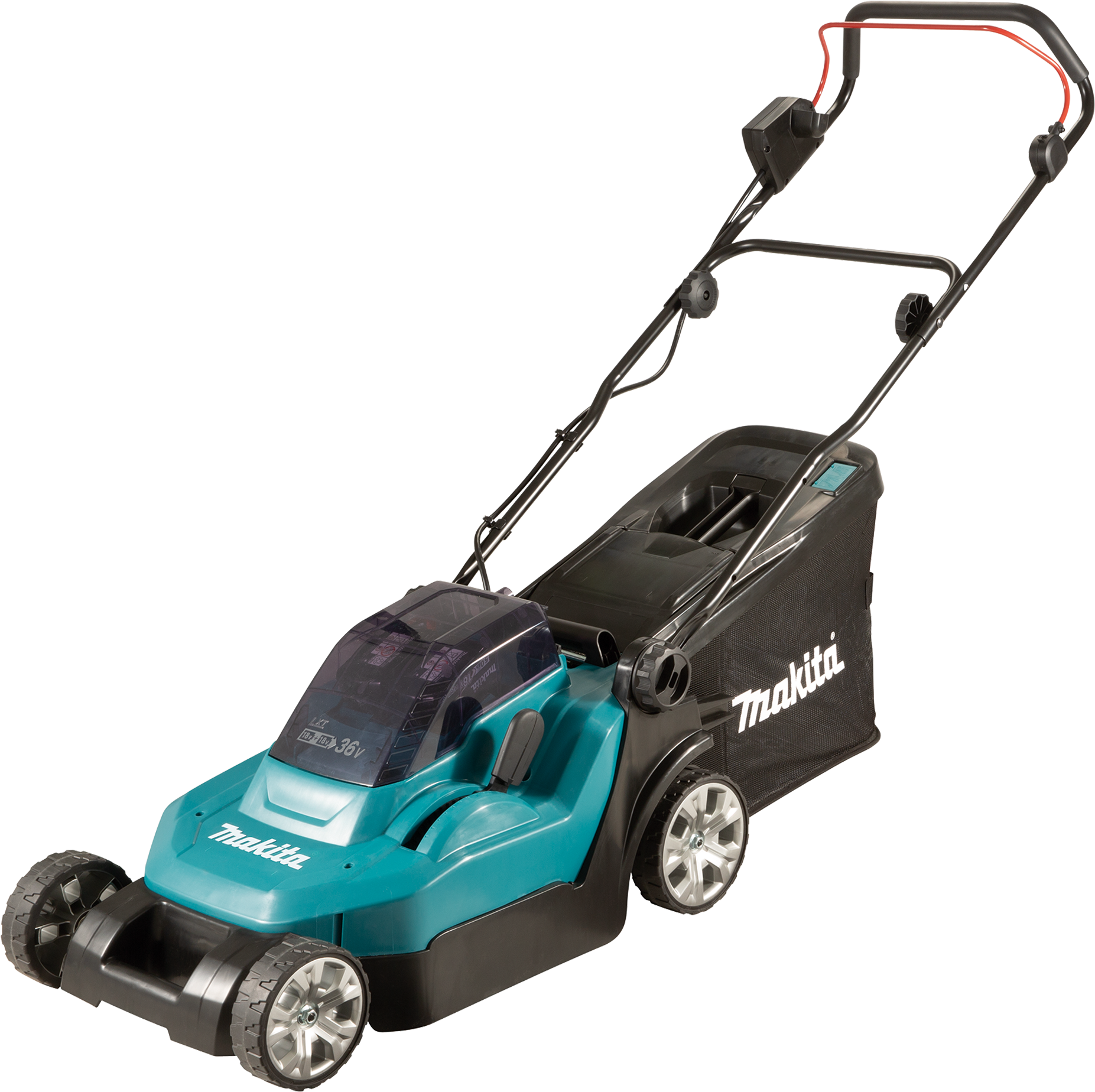 Изображение товара Газонокосилка аккумуляторная Makita DLM382PM2 36 В 38 см 2x4 Ач АКБ и ЗУ входит в комплект
