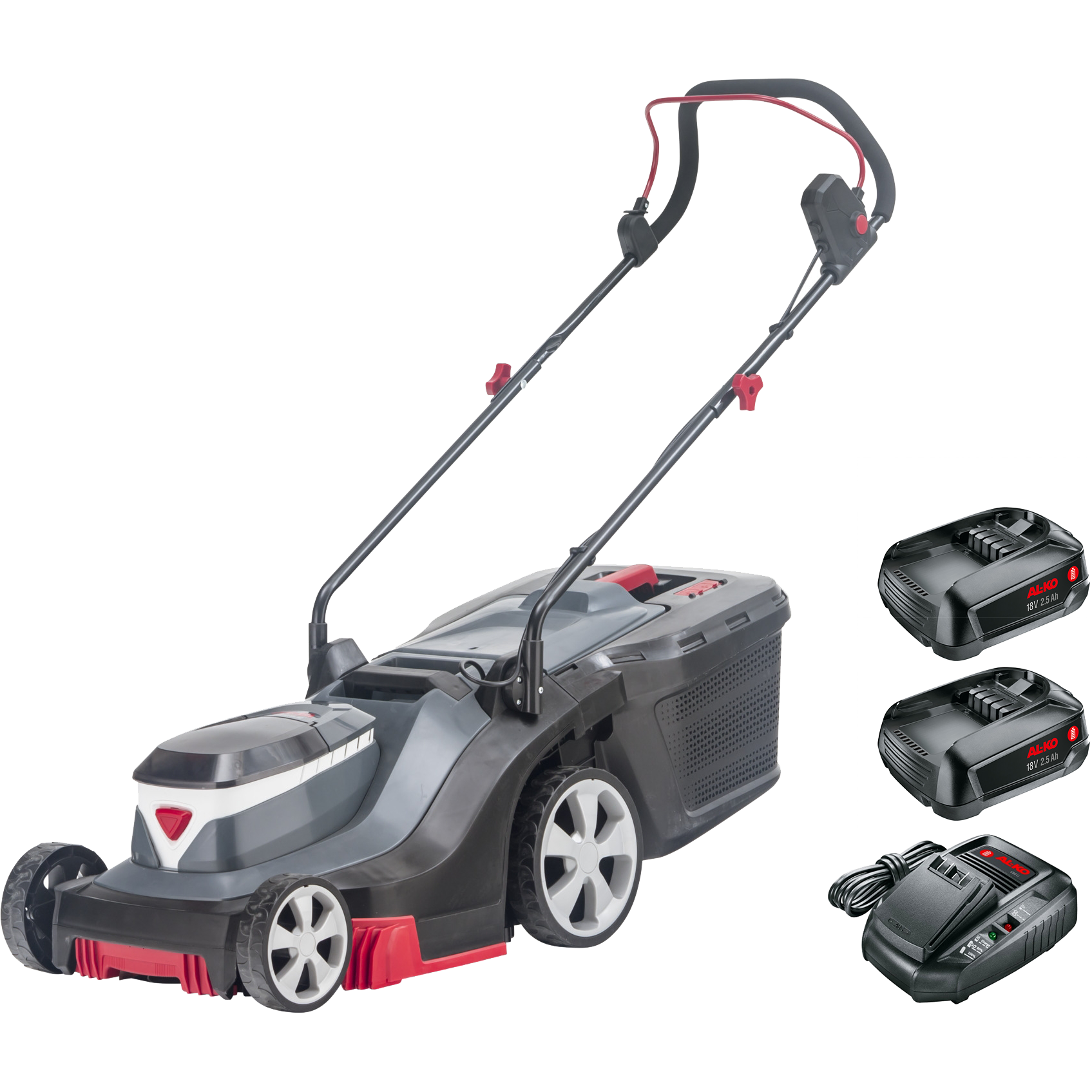 Изображение товара Газонокосилка аккумуляторная  AL-KO 38.2 LI( ЗУ 2АККУМ) 18 В 38 см 2x2.5 Ач АКБ и ЗУ входит в комплект