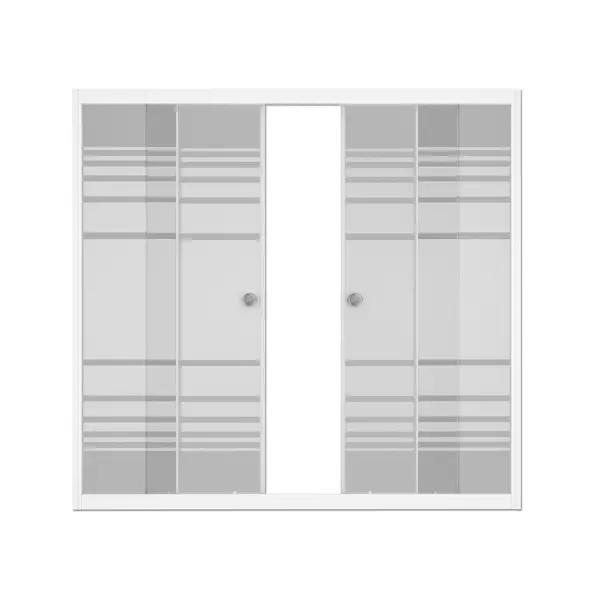 Ширма на ванну Метакам раздвижная 170x140 см матовое стекло профиль белый