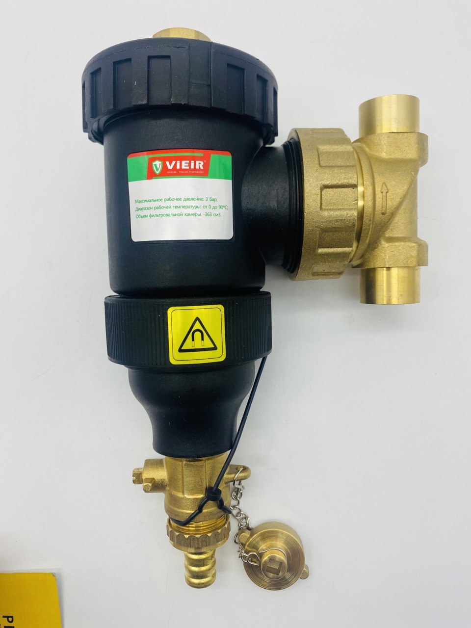 Изображение товара Фильтр-дешламатор самопромывной Vieir 1'' для систем горячего водоснабжения