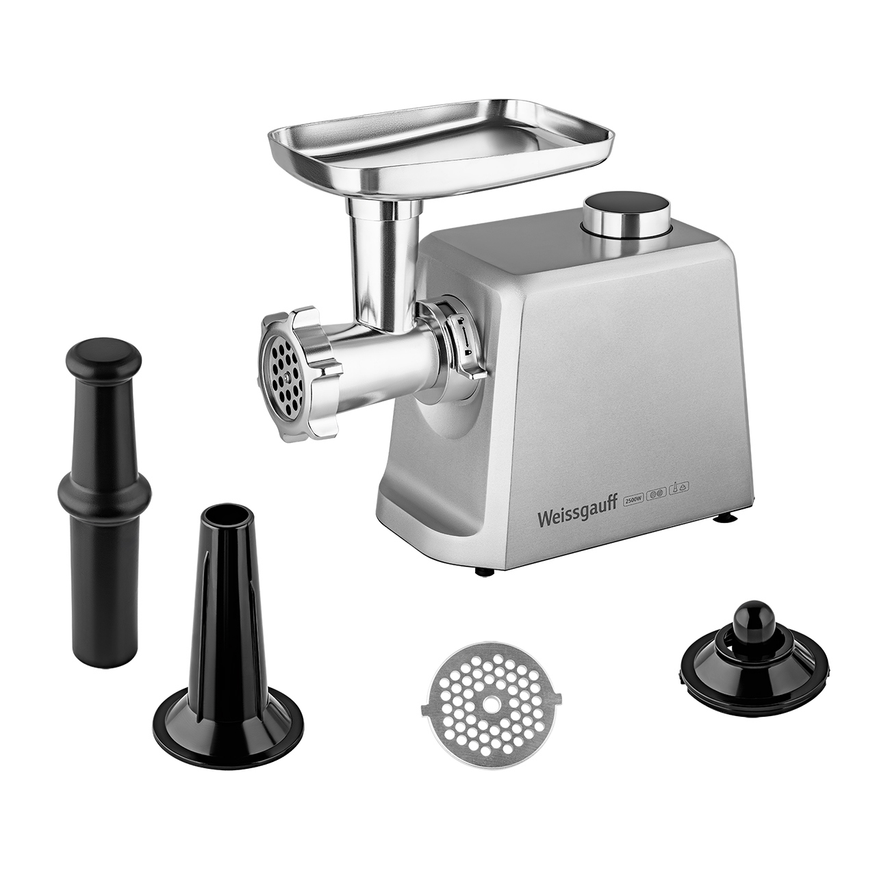 Изображение товара Электрическая мясорубка Weissgauff WMG 873 MX 2500 Вт нержавеющая сталь