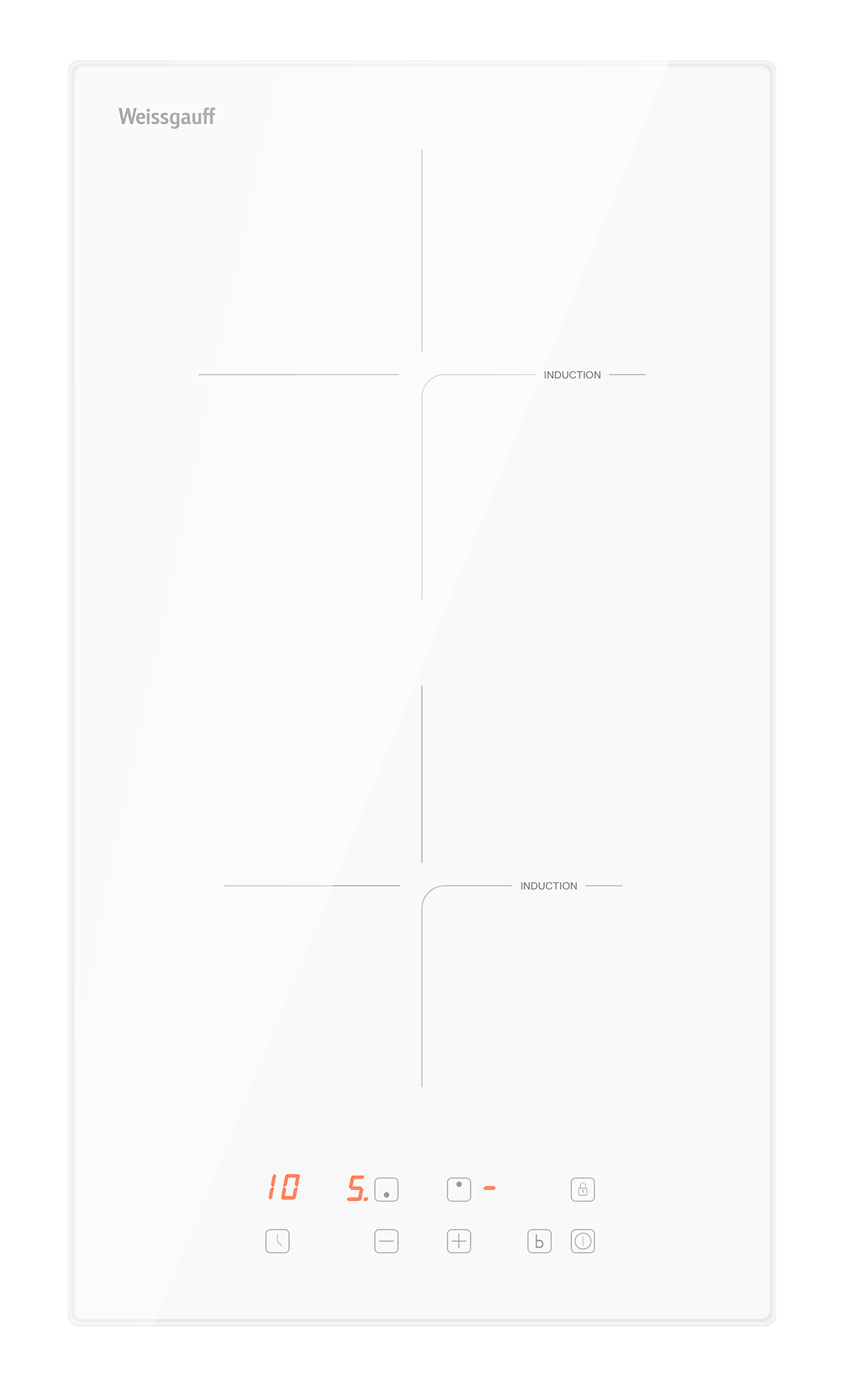 Изображение товара Индукционная варочная панель Weissgauff HI 32 WA 29 см 2 конфорки Белая