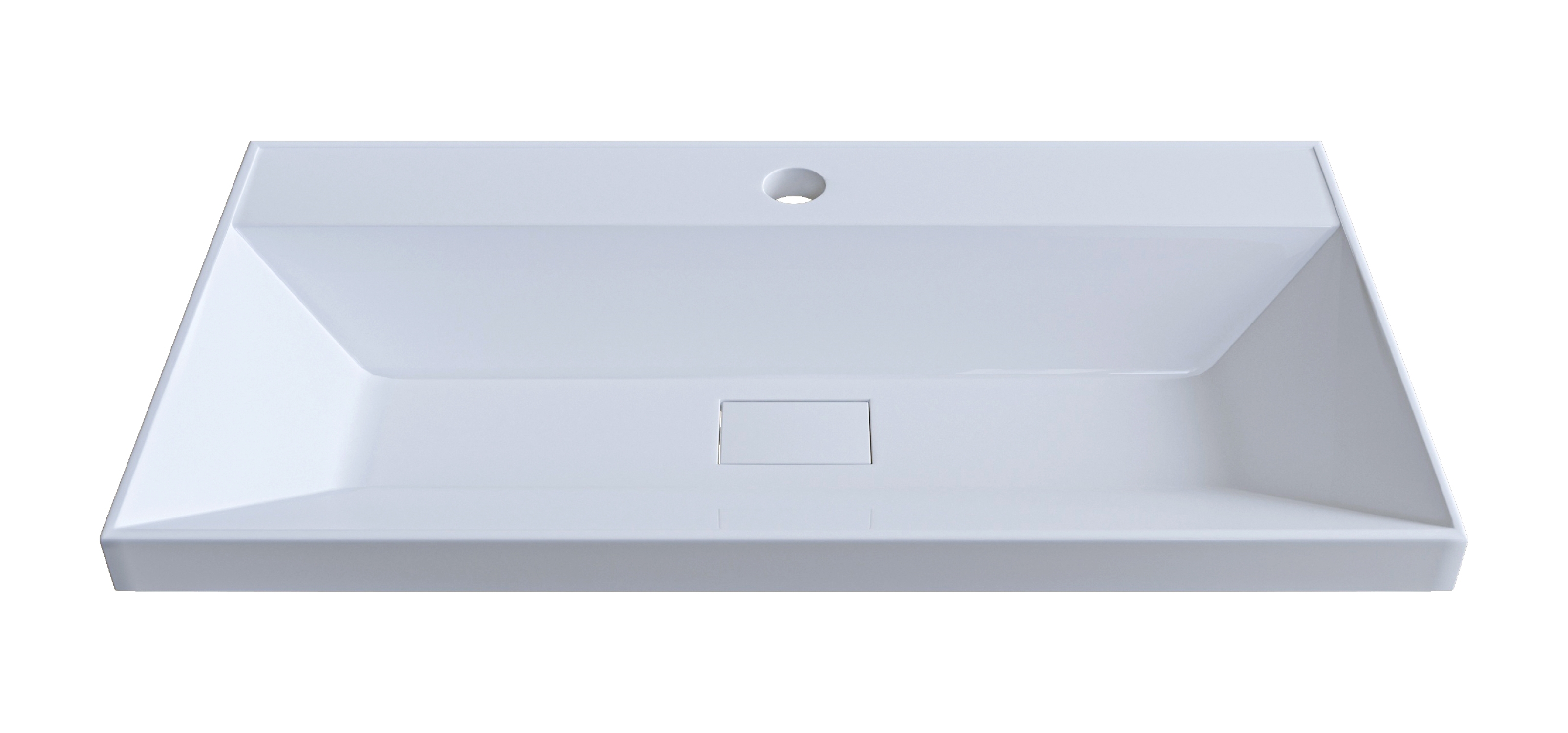 Изображение товара Мебельная раковина Madera Classica Slim 70, белый искусственный камень, встраиваемая