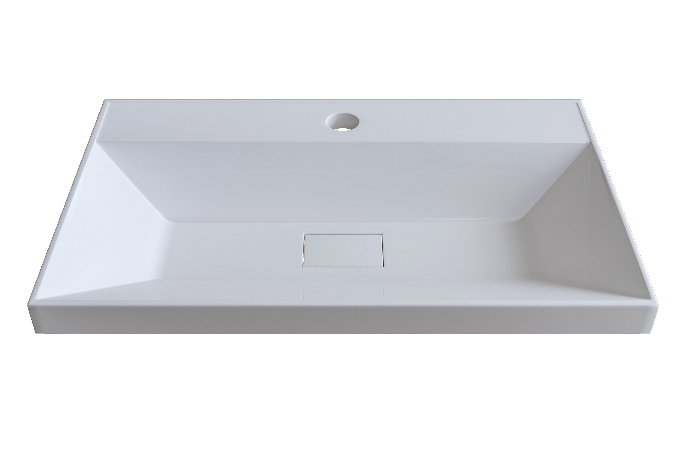 Изображение товара Раковина мебельная Madera Classica Slim 60 60см белый глянцевый прямоугольная