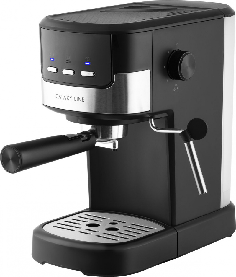 Изображение товара Рожковая кофеварка Galaxy Line GL 0757 черная с механическим управлением