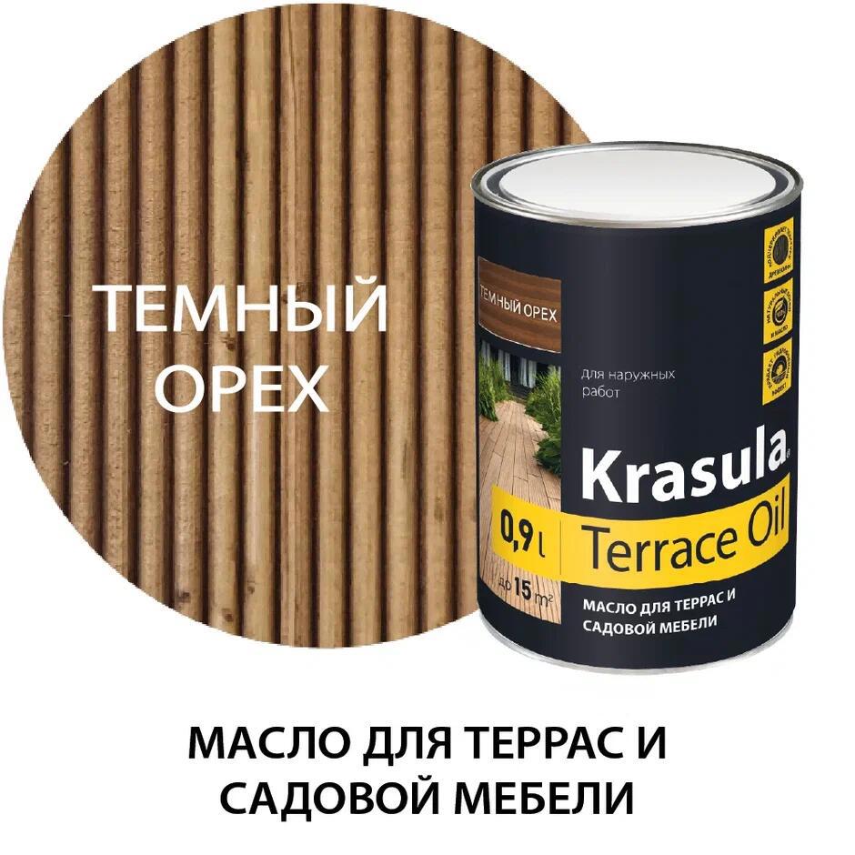 Изображение товара Защитное масло НОРТ Krasula-terrace oil коричневое для пола и лестниц 1 л