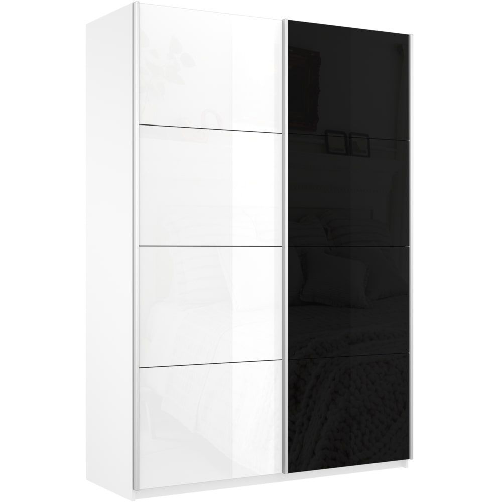 Изображение товара Шкаф-купе Мебельная Компания Е1 2 дверный 230x160x57 см 7 полок ЛДСП цвет белый 1Pssch_160_B