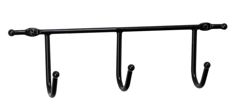 Изображение товара Вешалка Swensa Trait стальная с 3 крючками для ванной черная