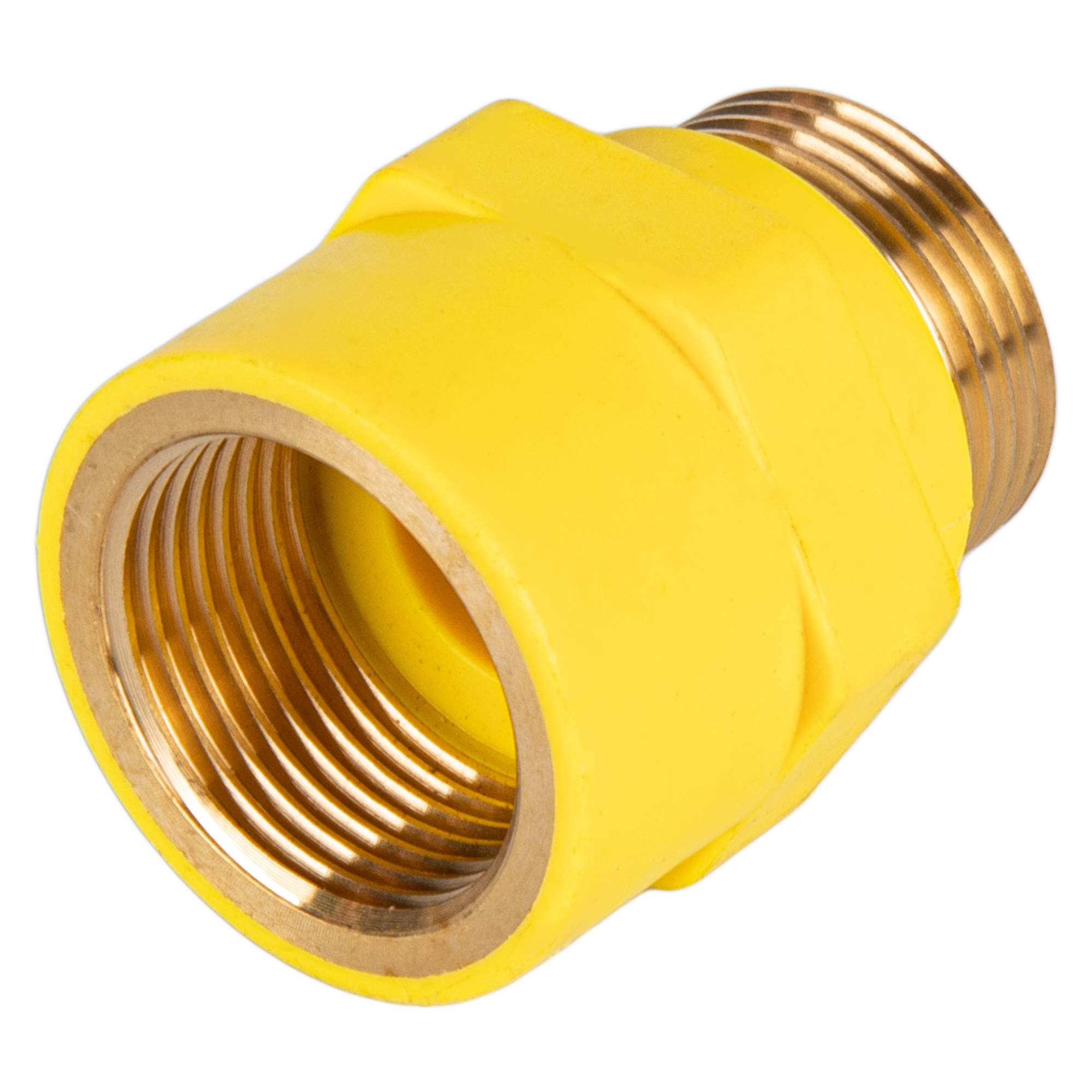 Изображение товара Диэлектрическая вставка для газа 3/4"х30 см гайка-штуцер желтый пластик China
