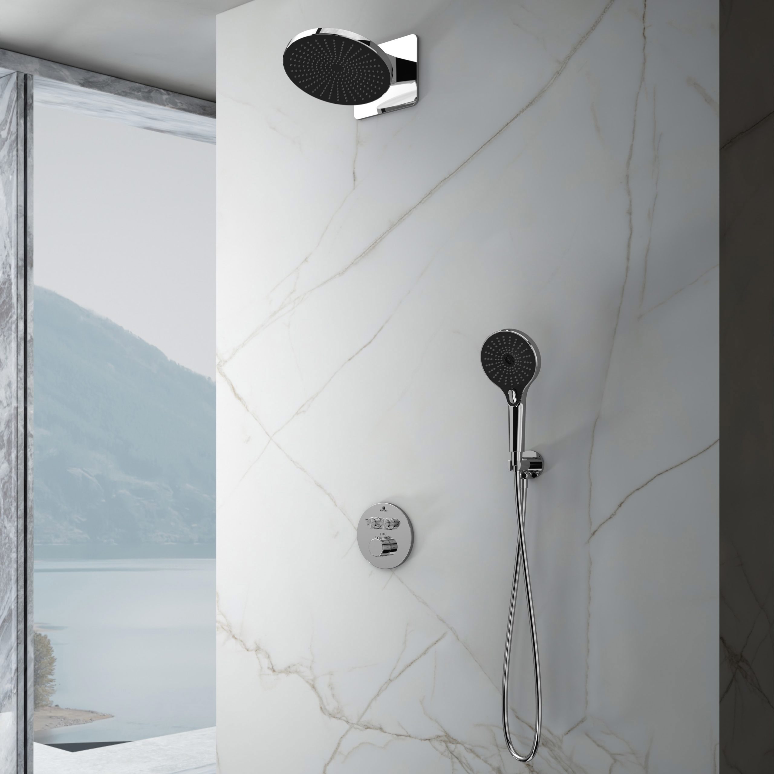Изображение товара Душевая система Vincea Inspire VSFW-3I22MT5CH с встроенным термостатом хром Италия