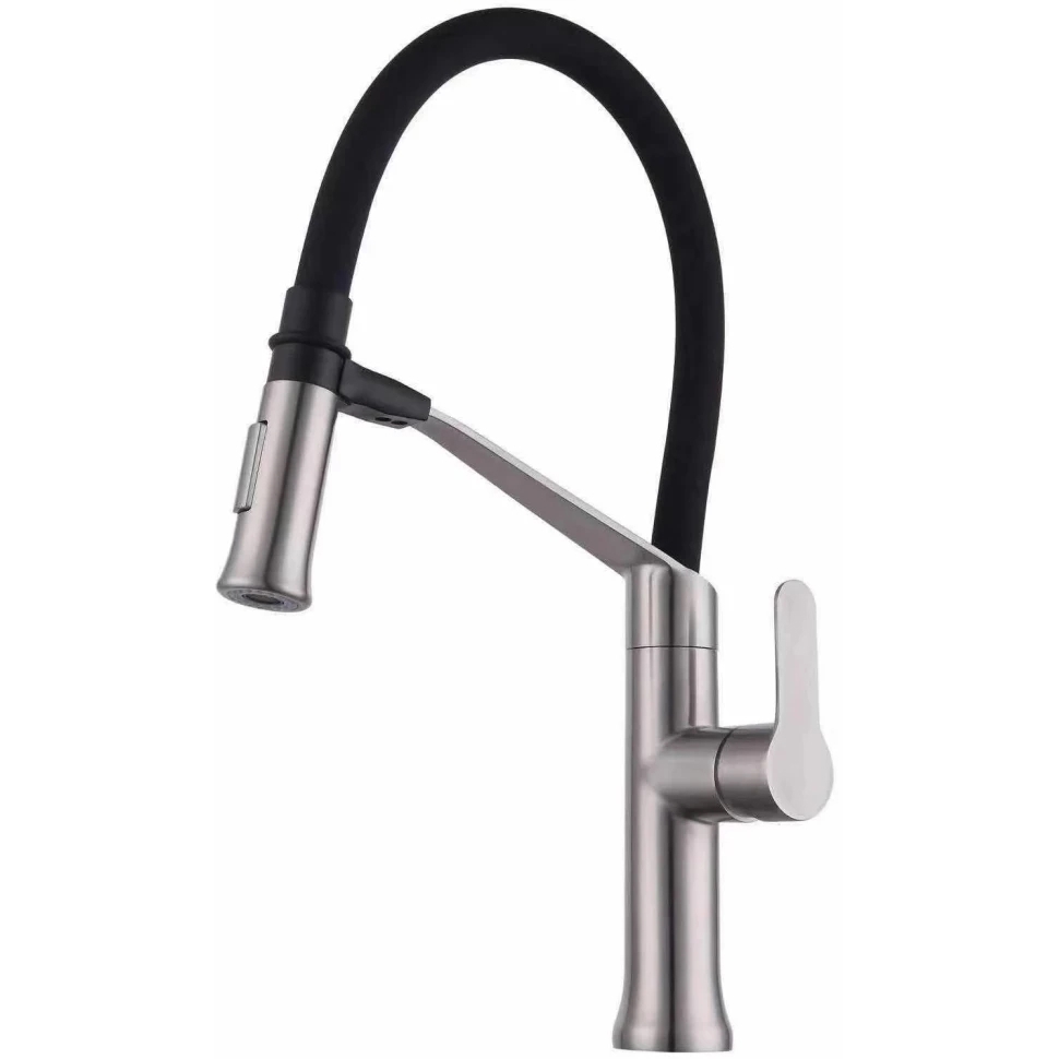 Изображение товара Смеситель для кухни Savol S-SUS6013-01 гибкий излив 17.4 см цвет сатин