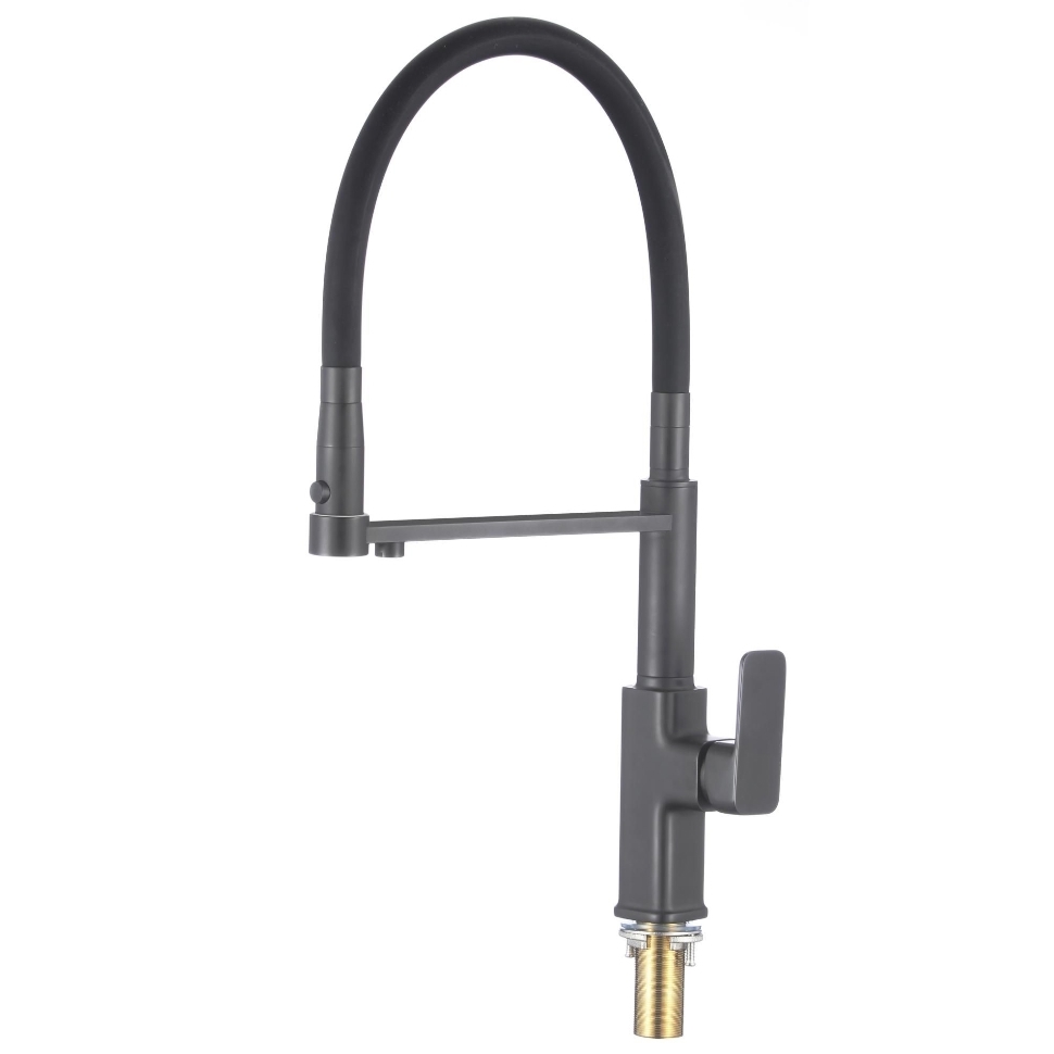 Изображение товара Savol S-L1808Q-01 графит — однорычажный смеситель с изливом 22,7 см