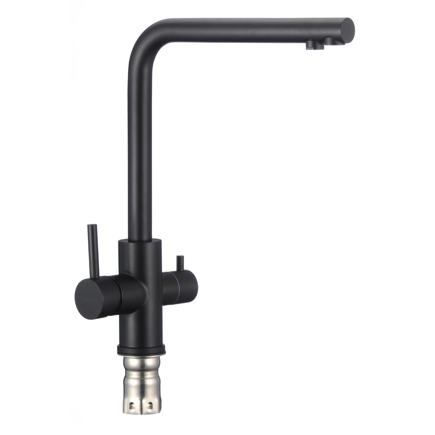 Изображение товара Смеситель для кухни Fmark FS0962H поворотный излив 31.1 см цвет черный