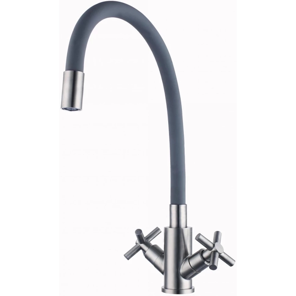 Изображение товара Смеситель для кухни Fmark FS8442-04 гибкий излив 14.7 см цвет сатин