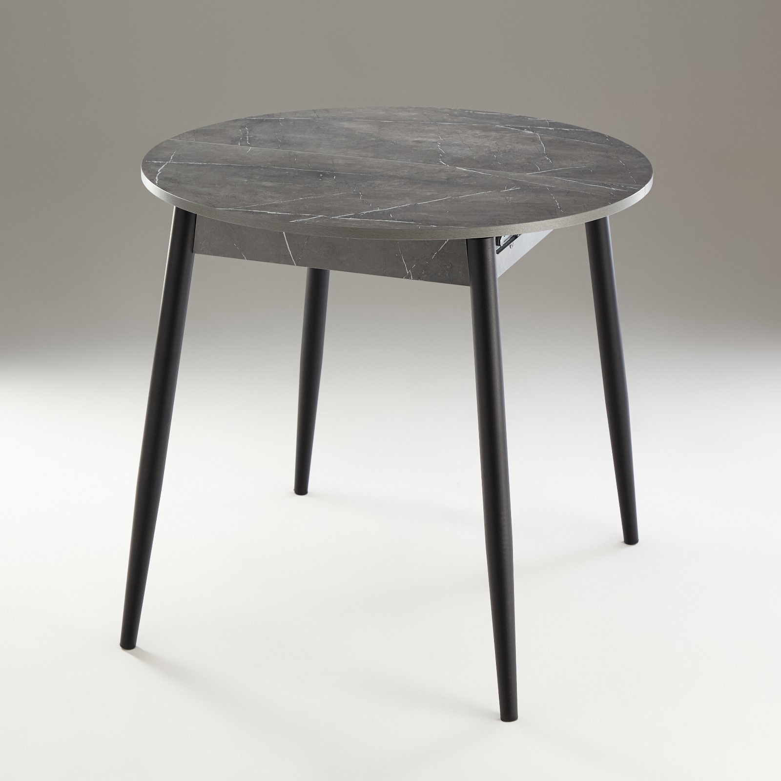 Изображение товара Круглый раздвижной кухонный стол Сима-Ленд Орион Мини 80x80 см графит