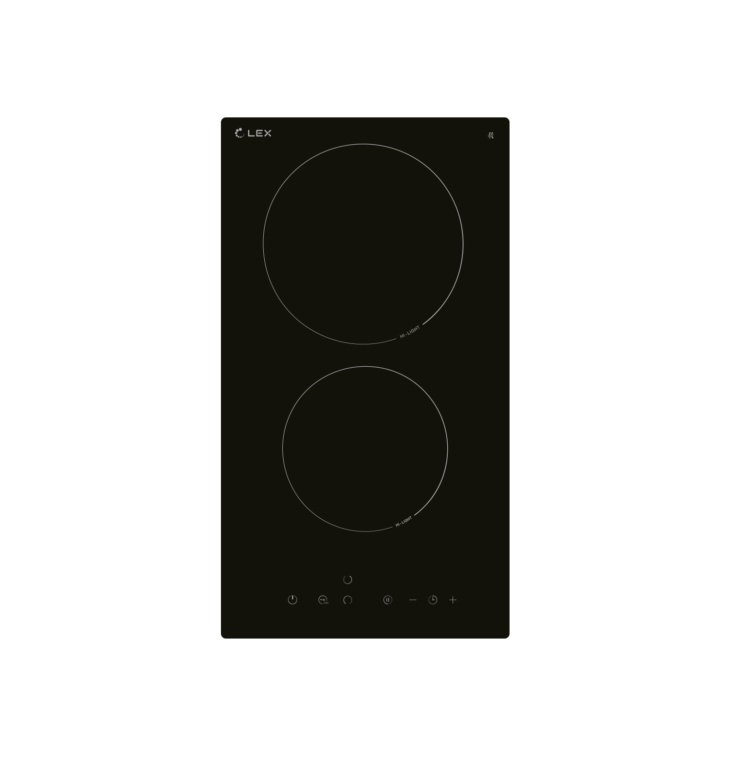 Изображение товара Электрическая варочная панель Lex EVH 320A BL CHPE000008 28.8 см 2 конфорки цвет черный