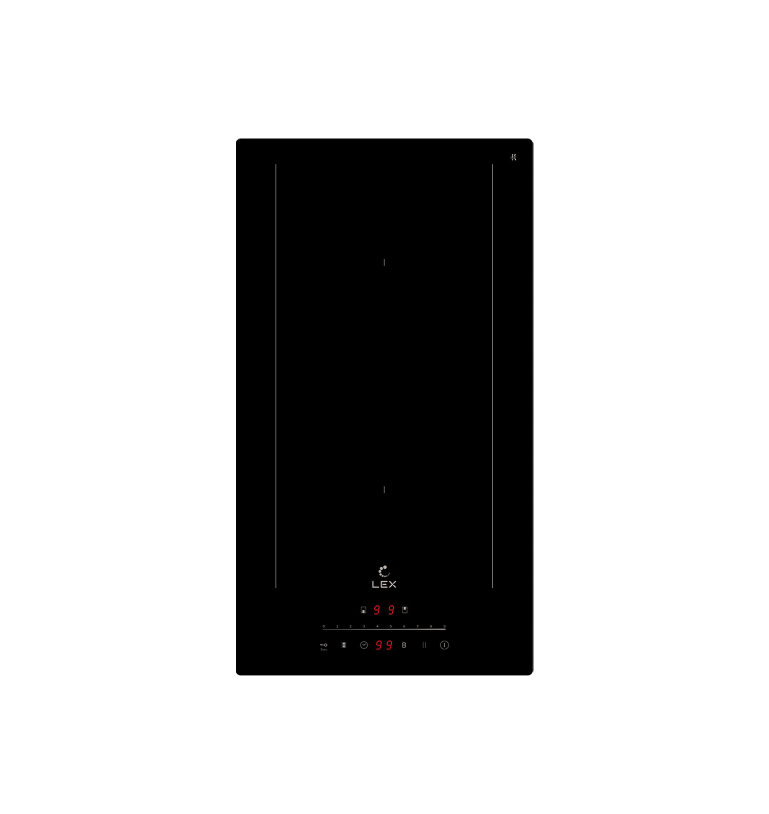 Изображение товара Индукционная варочная панель Lex EVI 321A BL 2 конфорки стеклокерамика черный