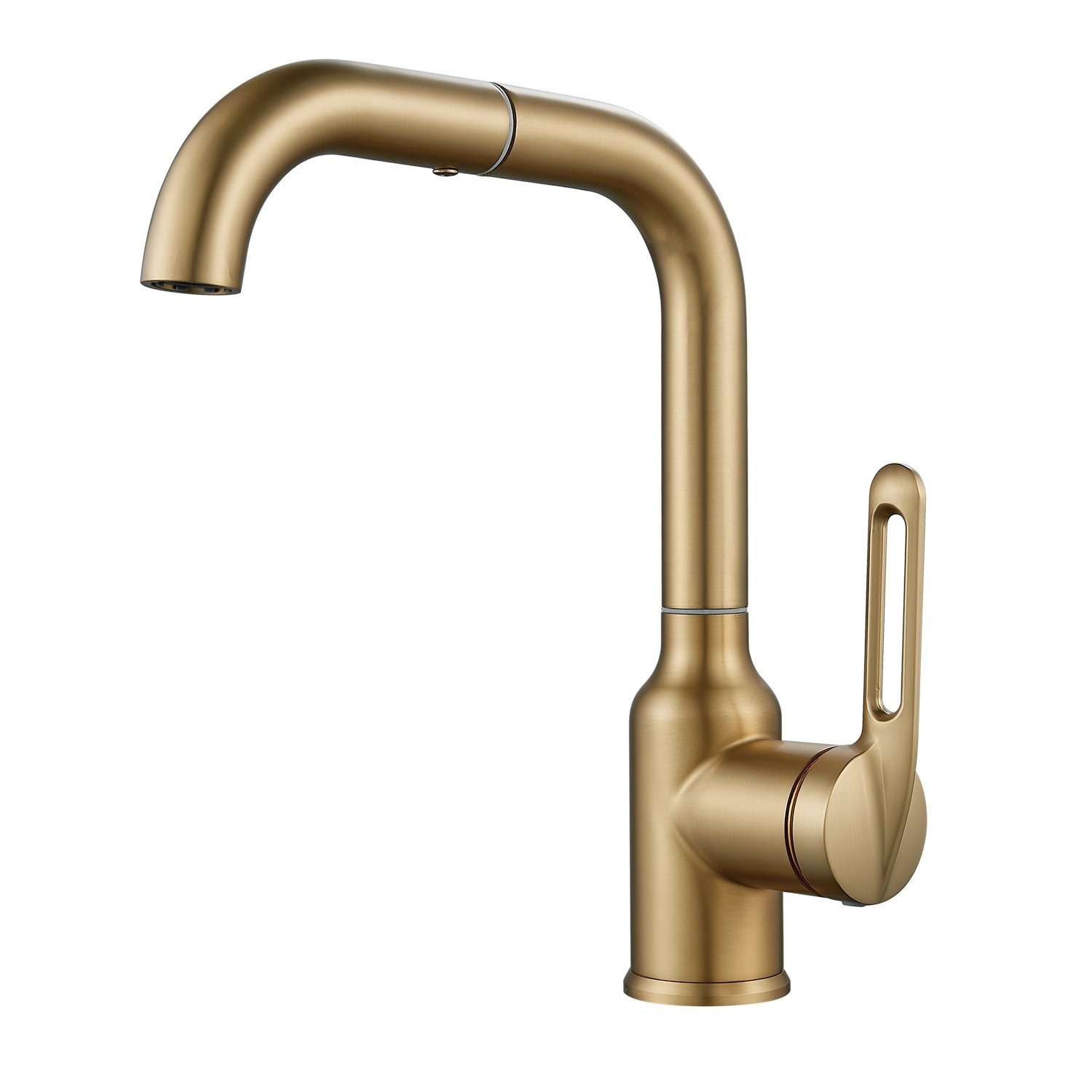 Изображение товара Смеситель для раковины Raffine F201G матовое золото поворотный излив