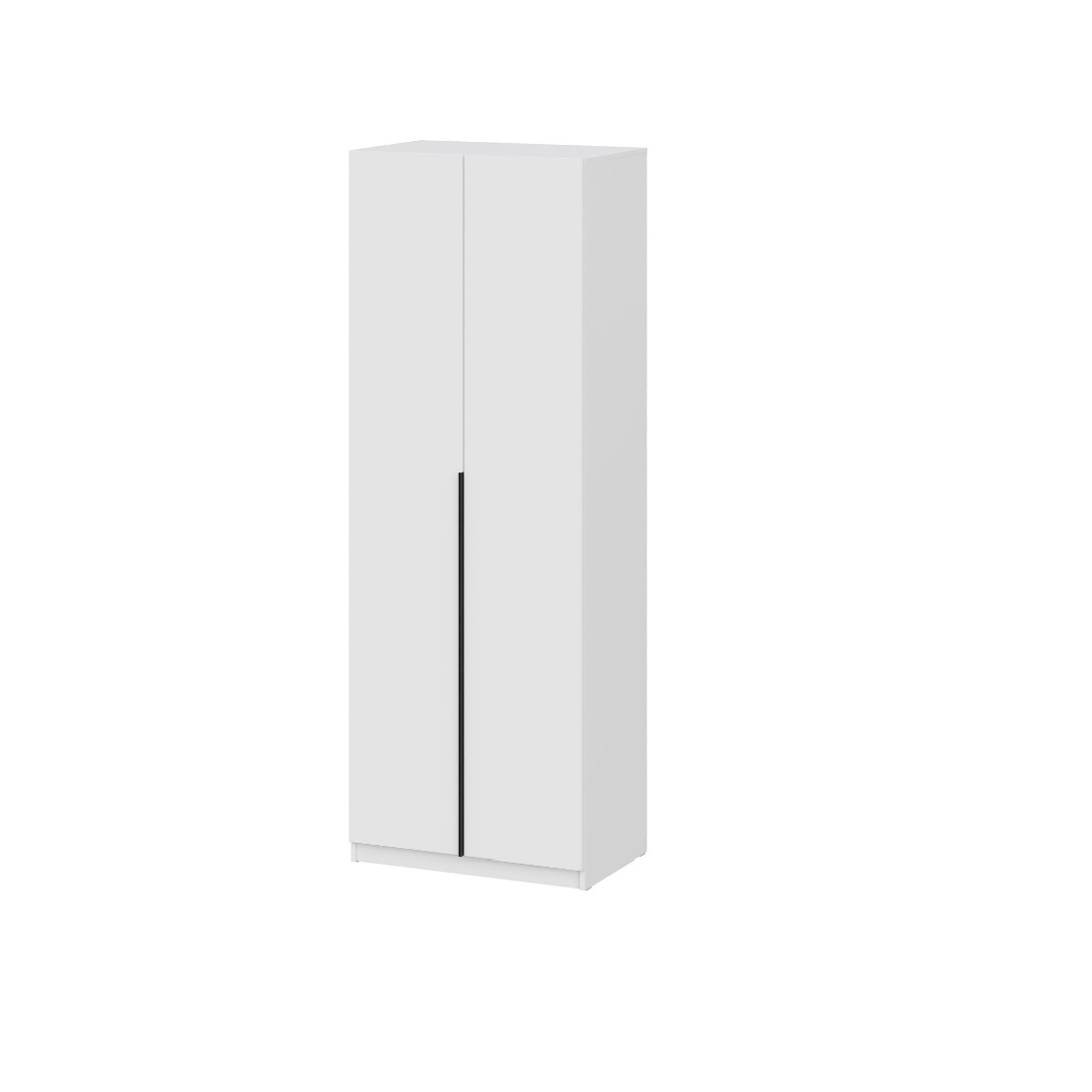 Изображение товара Современный распашной шкаф из ЛДСП белый 80x222 см для спальни