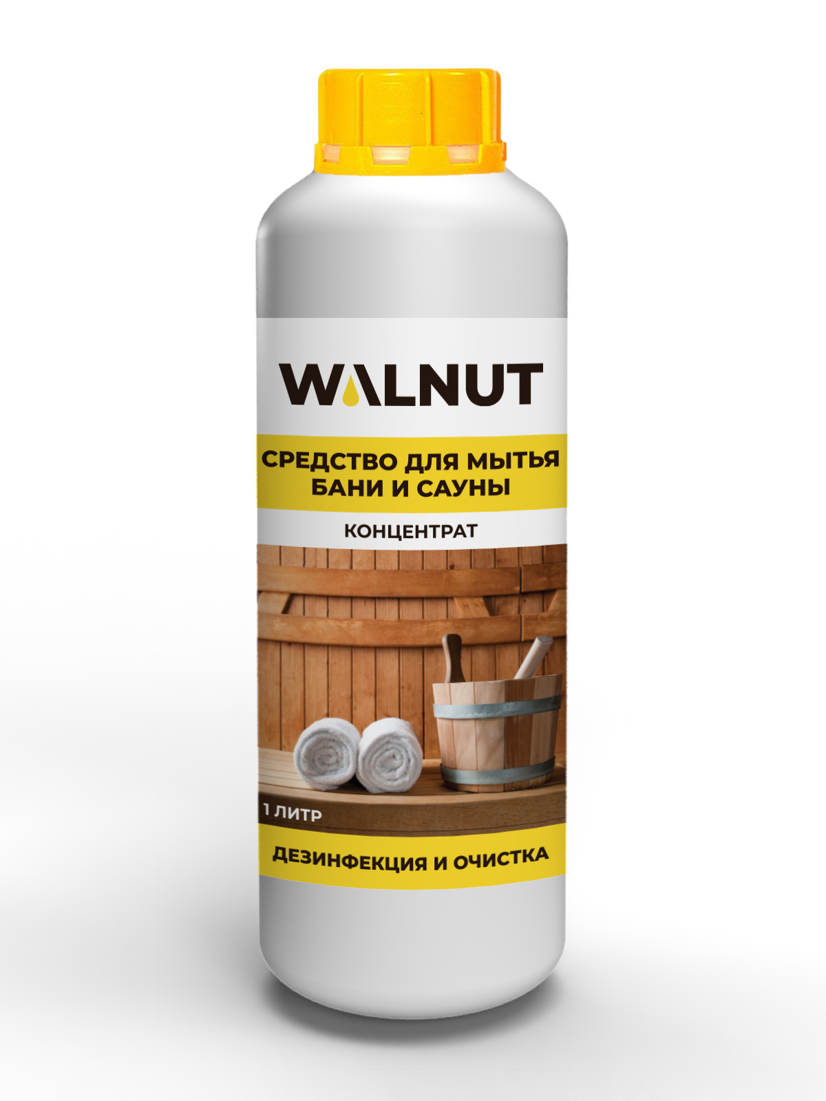 Изображение товара Чистящее средство Walnut для бани и сауны Антисептик для бани 1 л Изображение товара Чистящее средство Walnut для бани и сауны Антисептик для бани 1 л