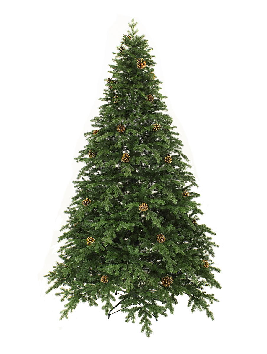Изображение товара Ель новогодняя искусственная Монтана премиум 240 см с шишками и креплением